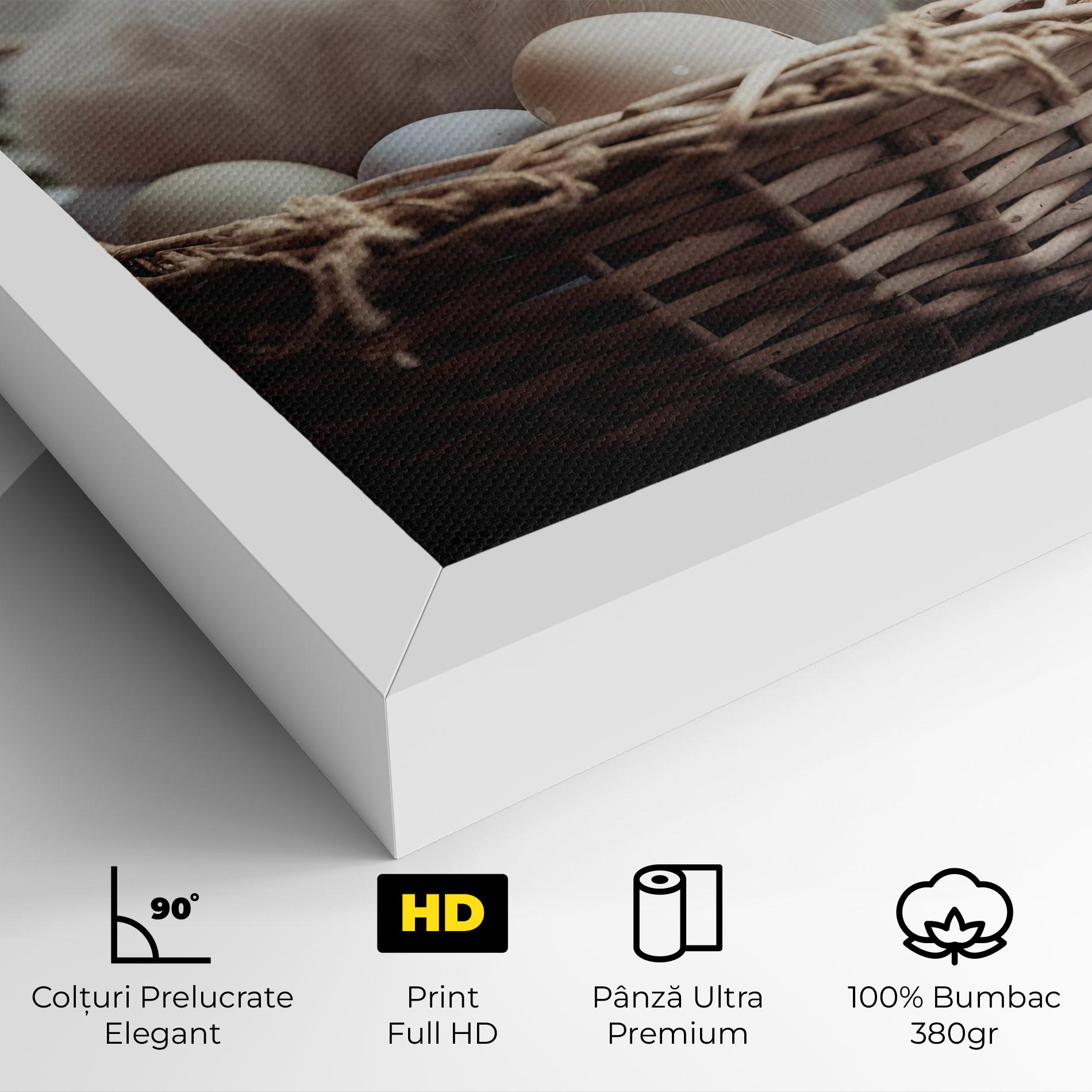 Tablou Canvas Cute White Easter Eggs mockup 4