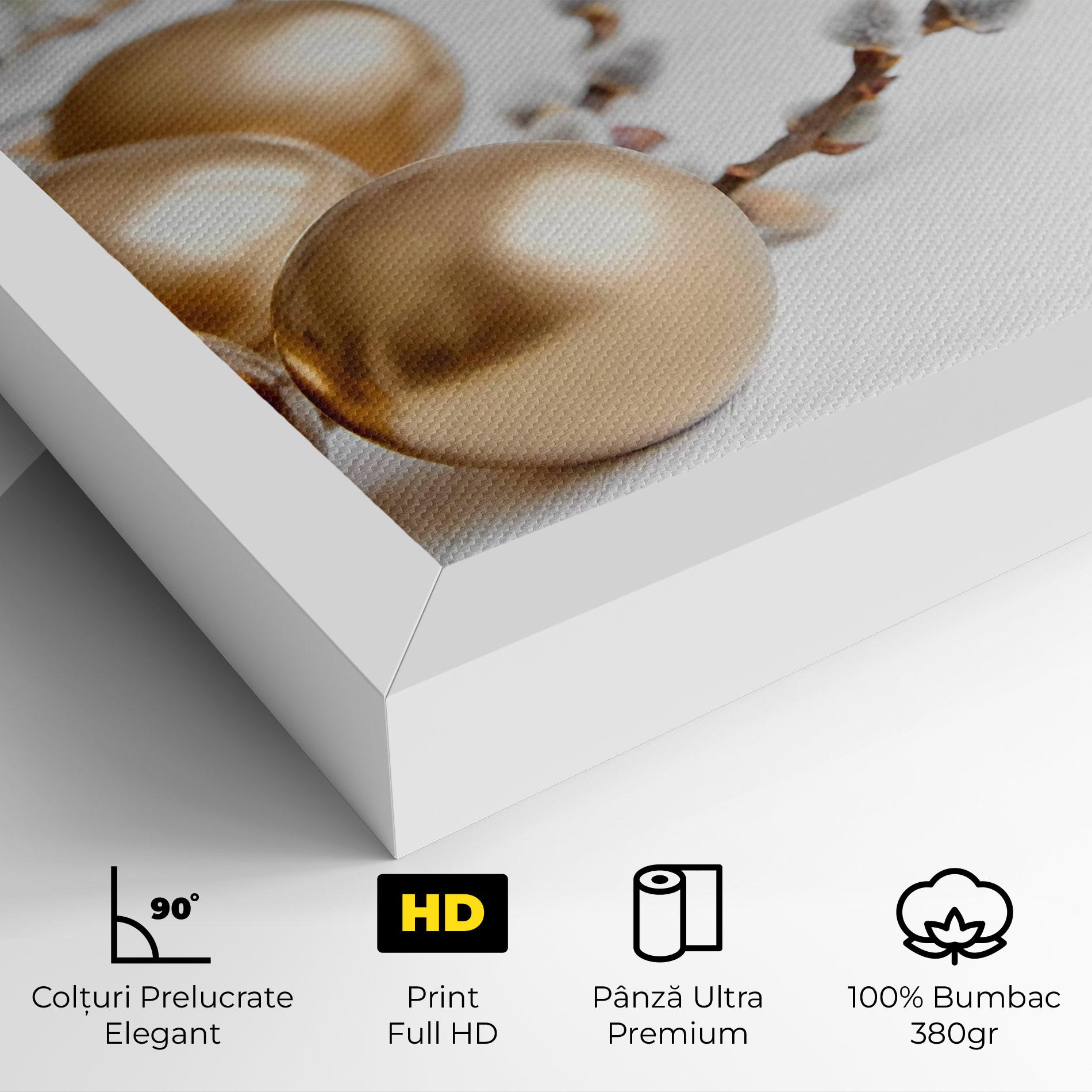 Tablou Canvas Easter Gold Eggs mockup 4
