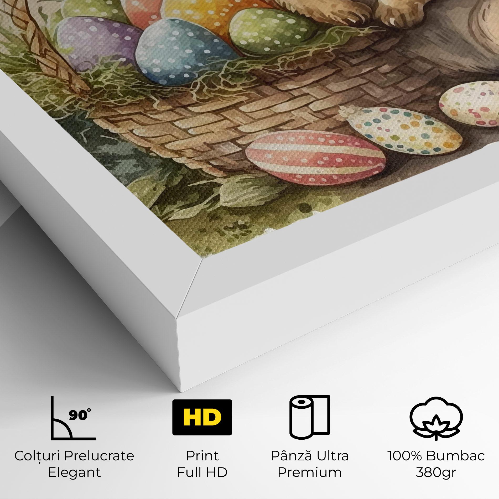 Tablou Canvas Eggs Baby Bunny mockup 4