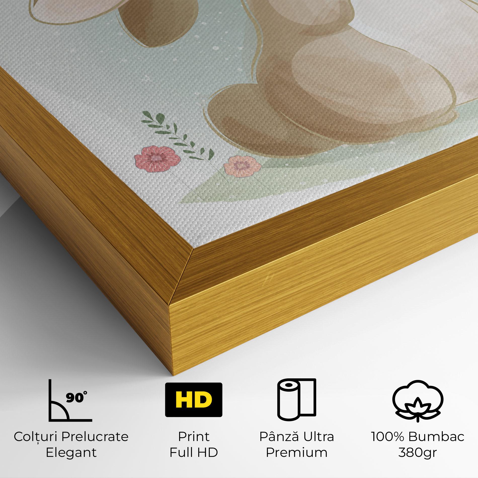 Tablou Canvas Butterfly On Bunny Nose mockup 4