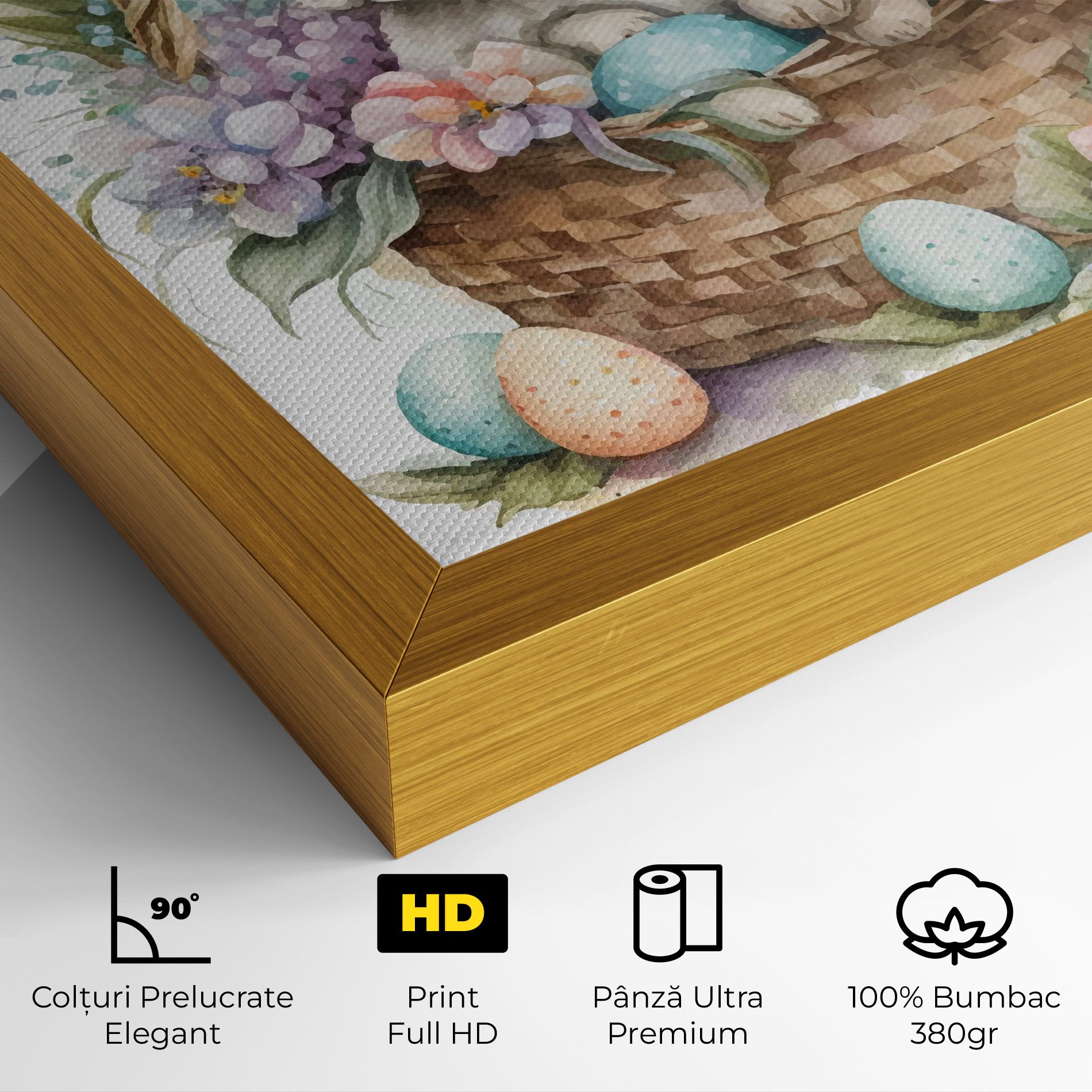 Cute Bunny In Basket mockup 4