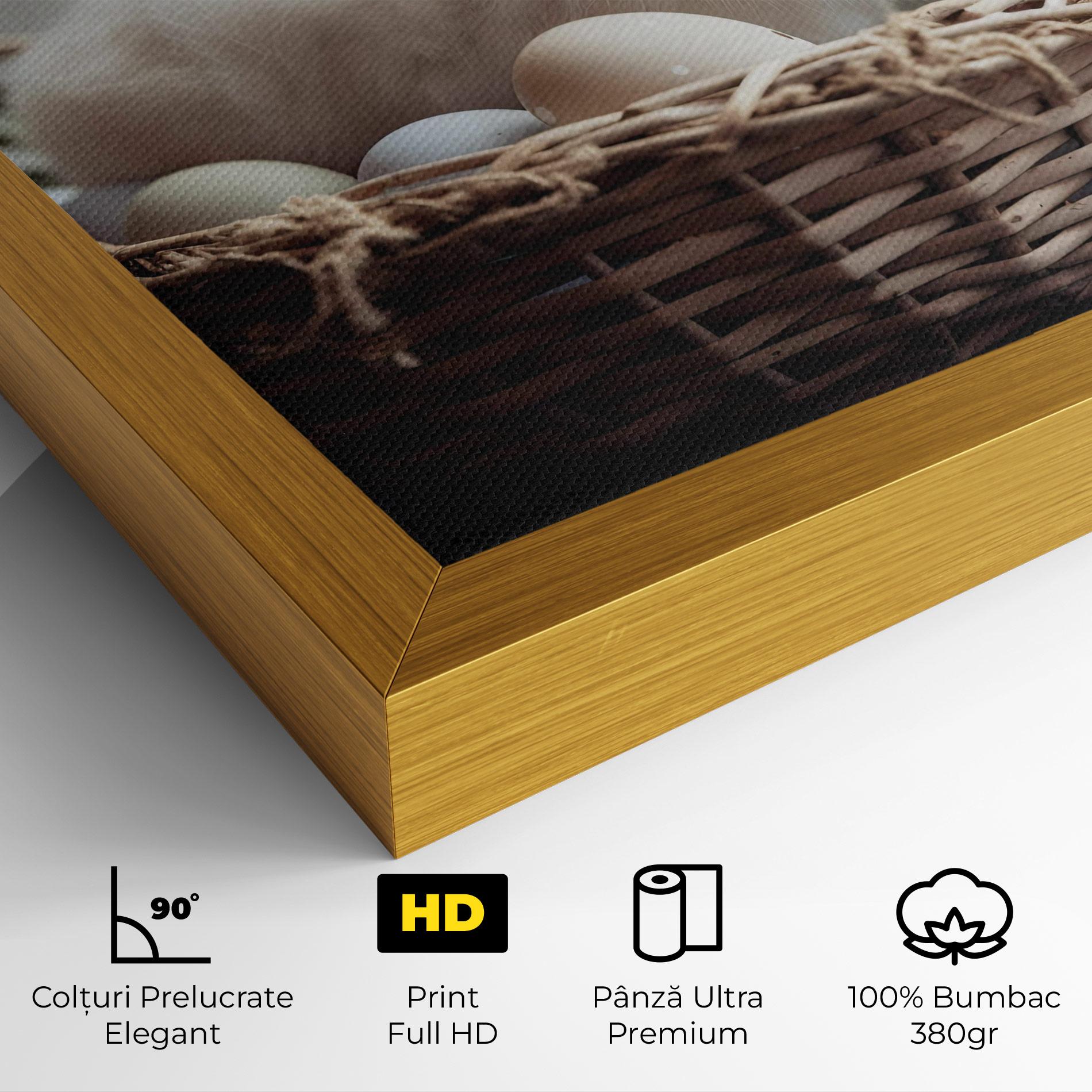 Tablou Canvas Cute White Easter Eggs mockup 4