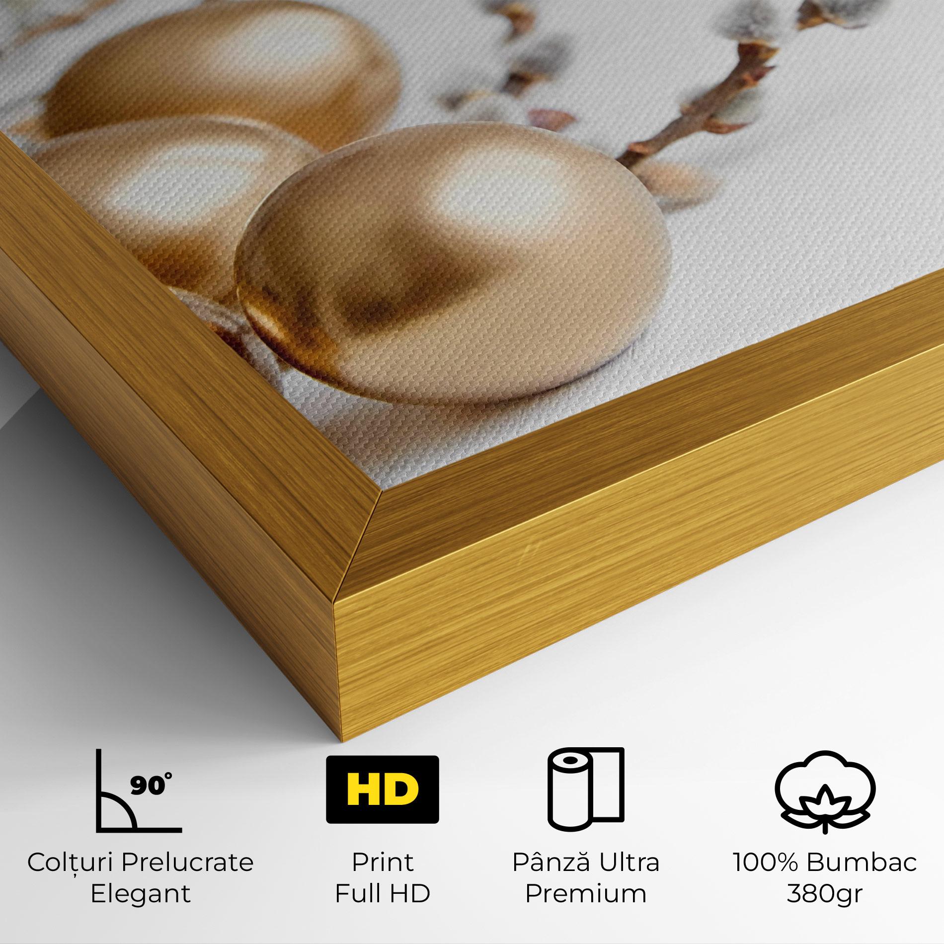 Tablou Canvas Easter Gold Eggs mockup 4