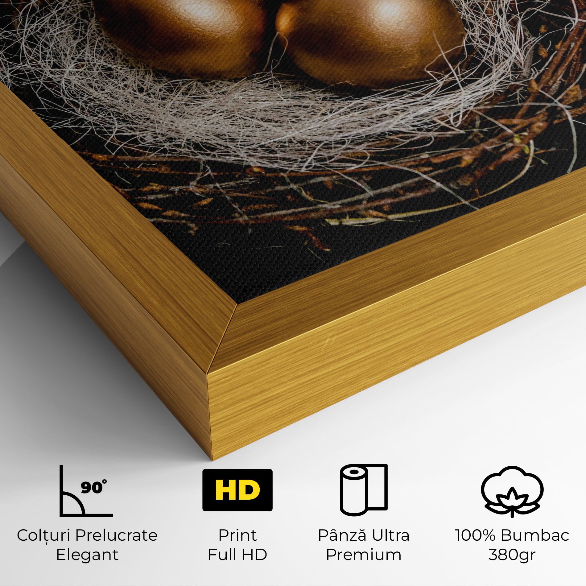 Pretty Golden Easter Eggs mockup 4