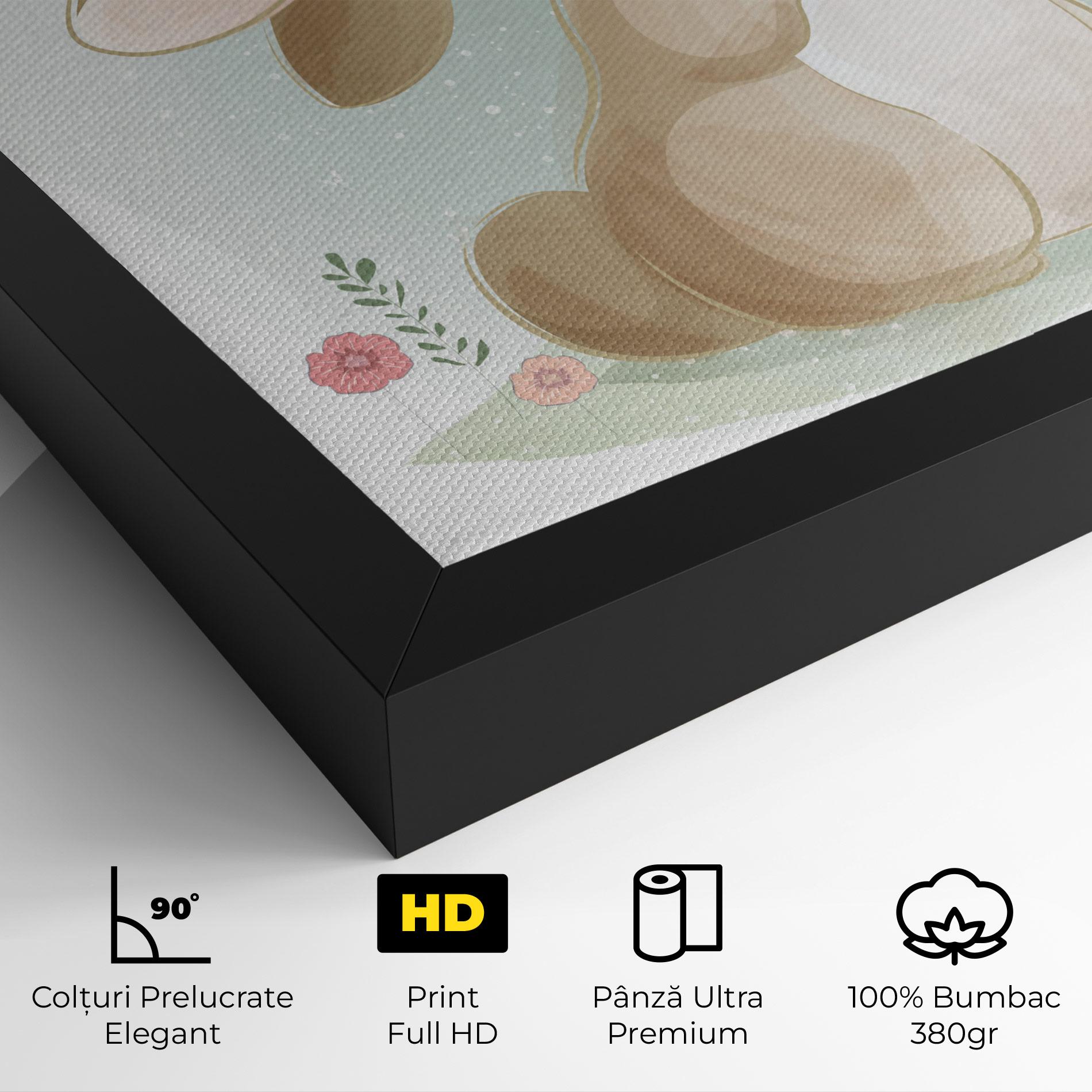 Tablou Canvas Butterfly On Bunny Nose mockup 4