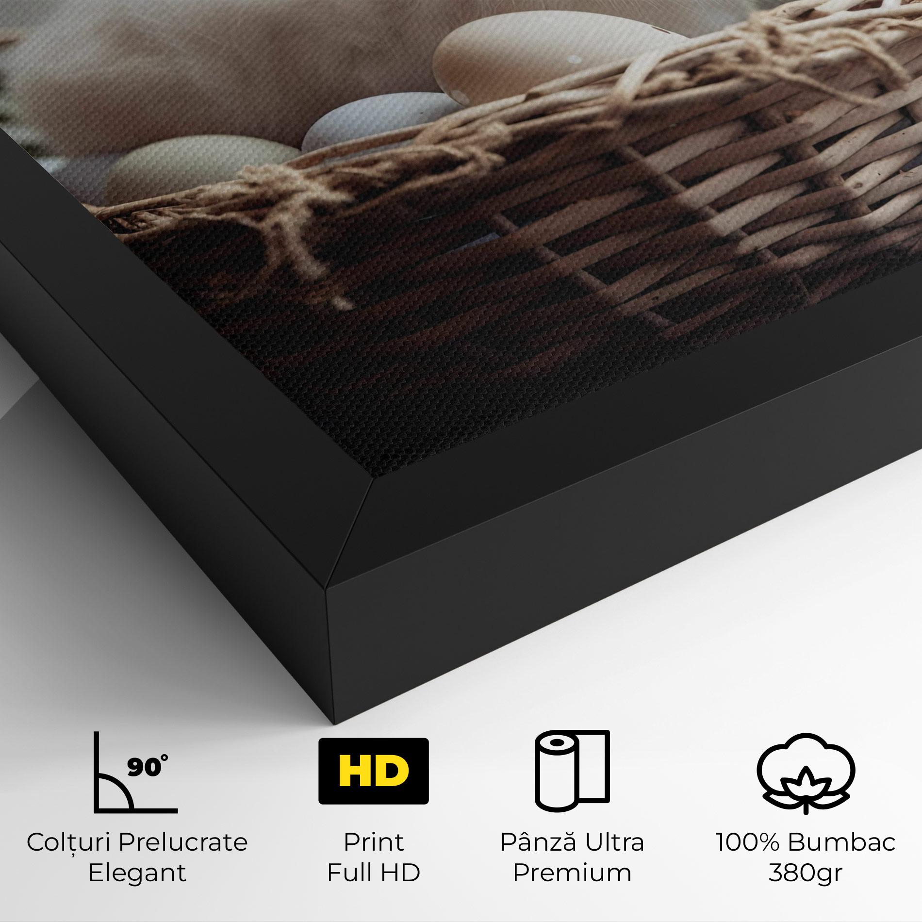 Tablou Canvas Cute White Easter Eggs mockup 4