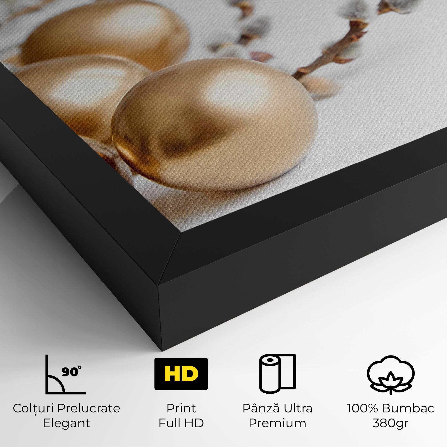 Tablou Canvas Easter Gold Eggs mockup 4