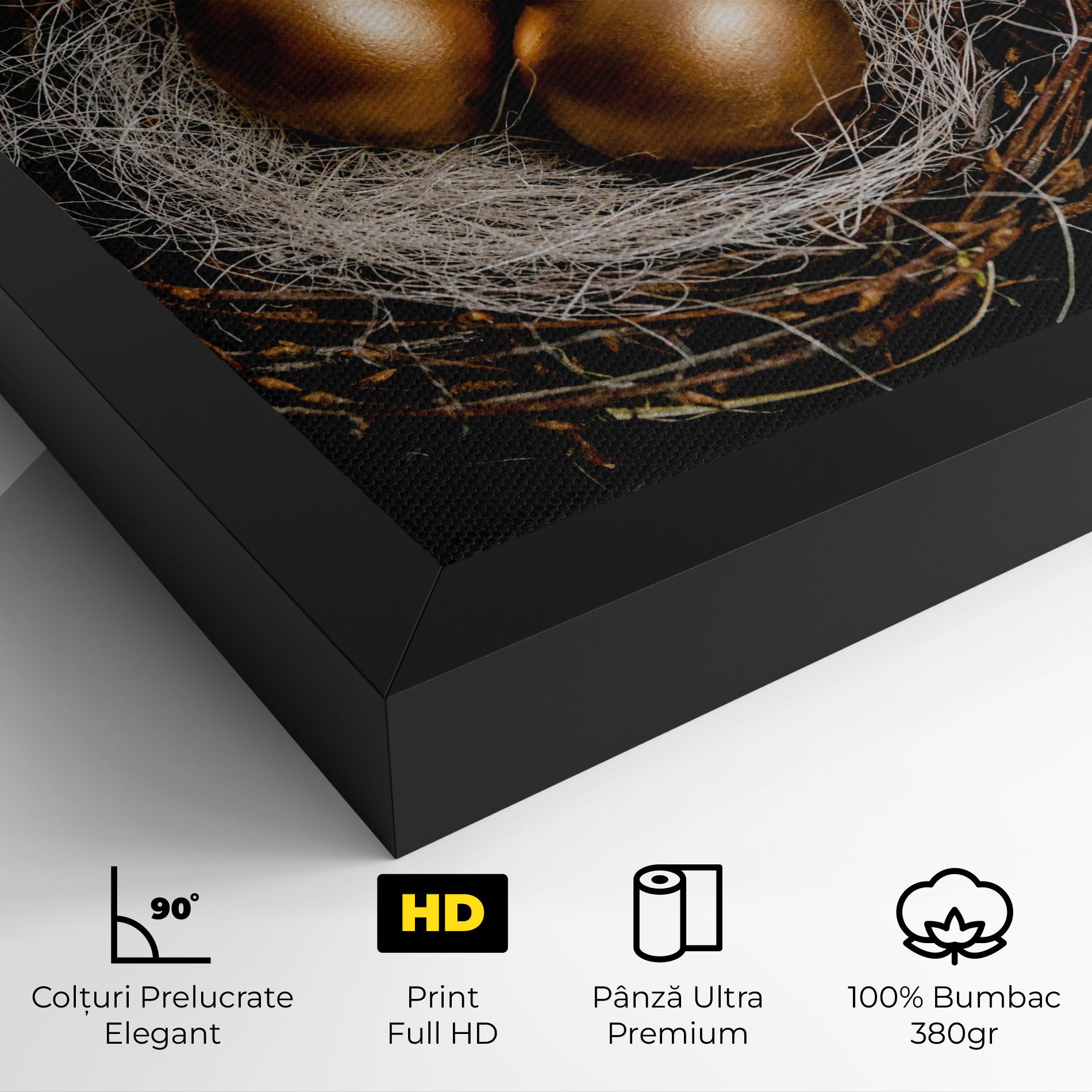 Pretty Golden Easter Eggs mockup 4