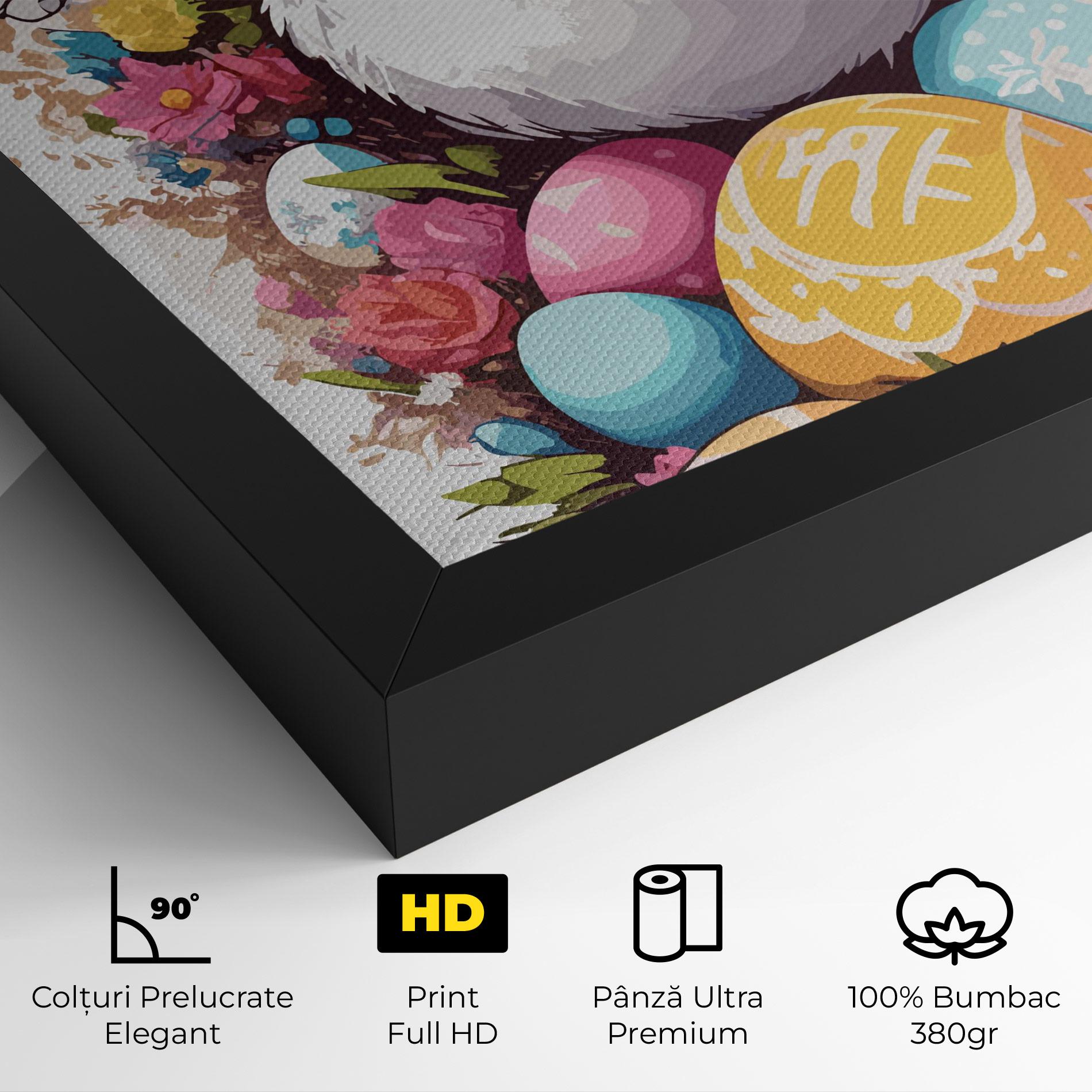 Tablou Canvas White Easter Bunny mockup 4