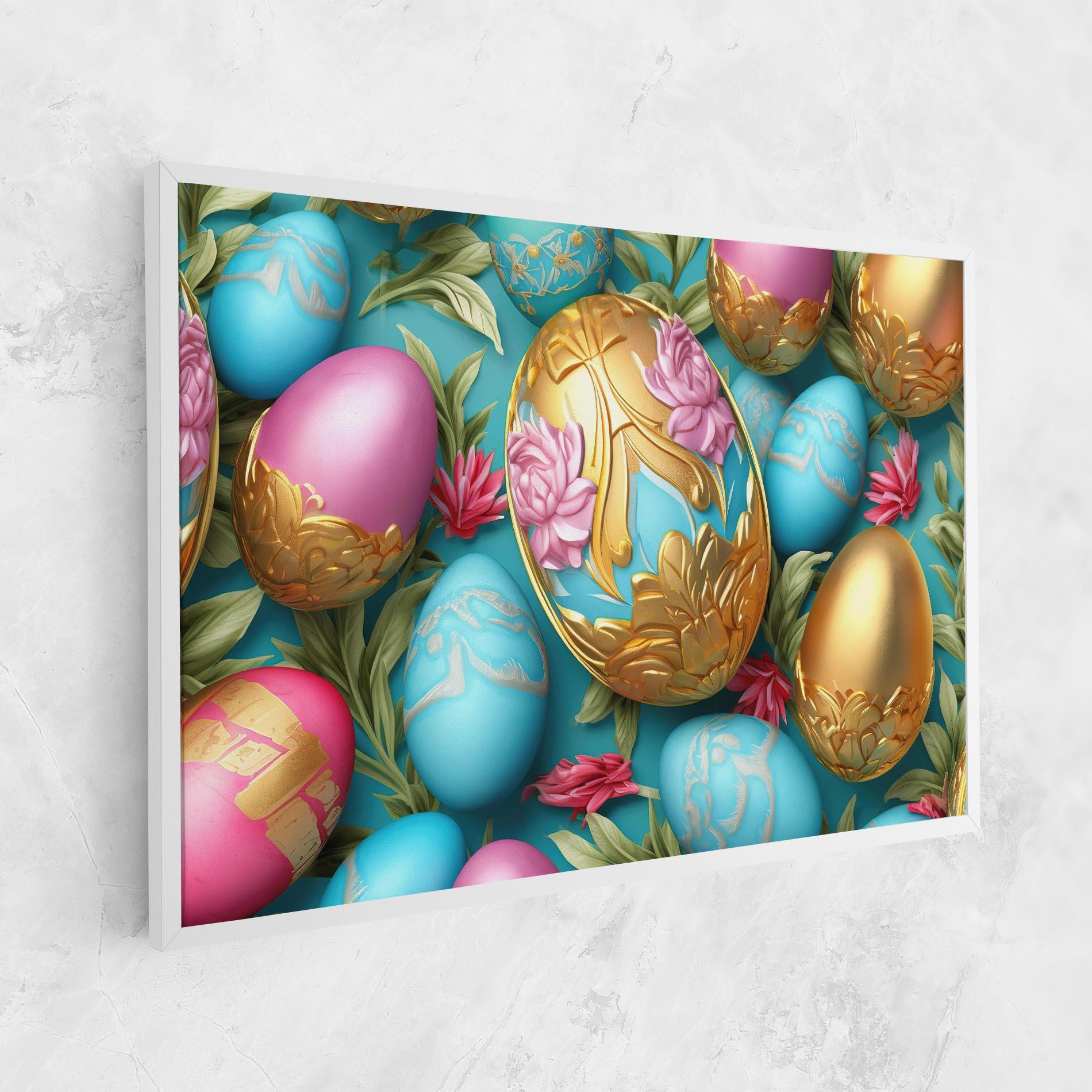 Tablou Canvas Blue Pink Easter Egs mockup 1