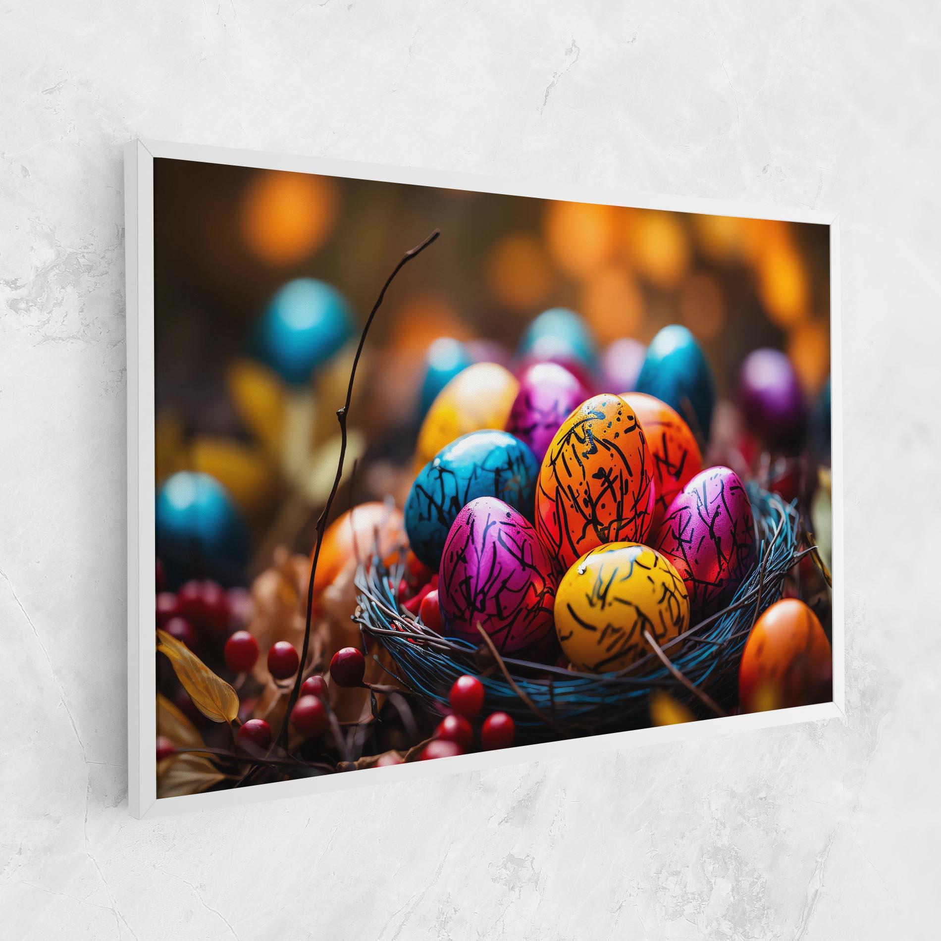 Tablou Canvas Colorful Easter Eggs mockup 1
