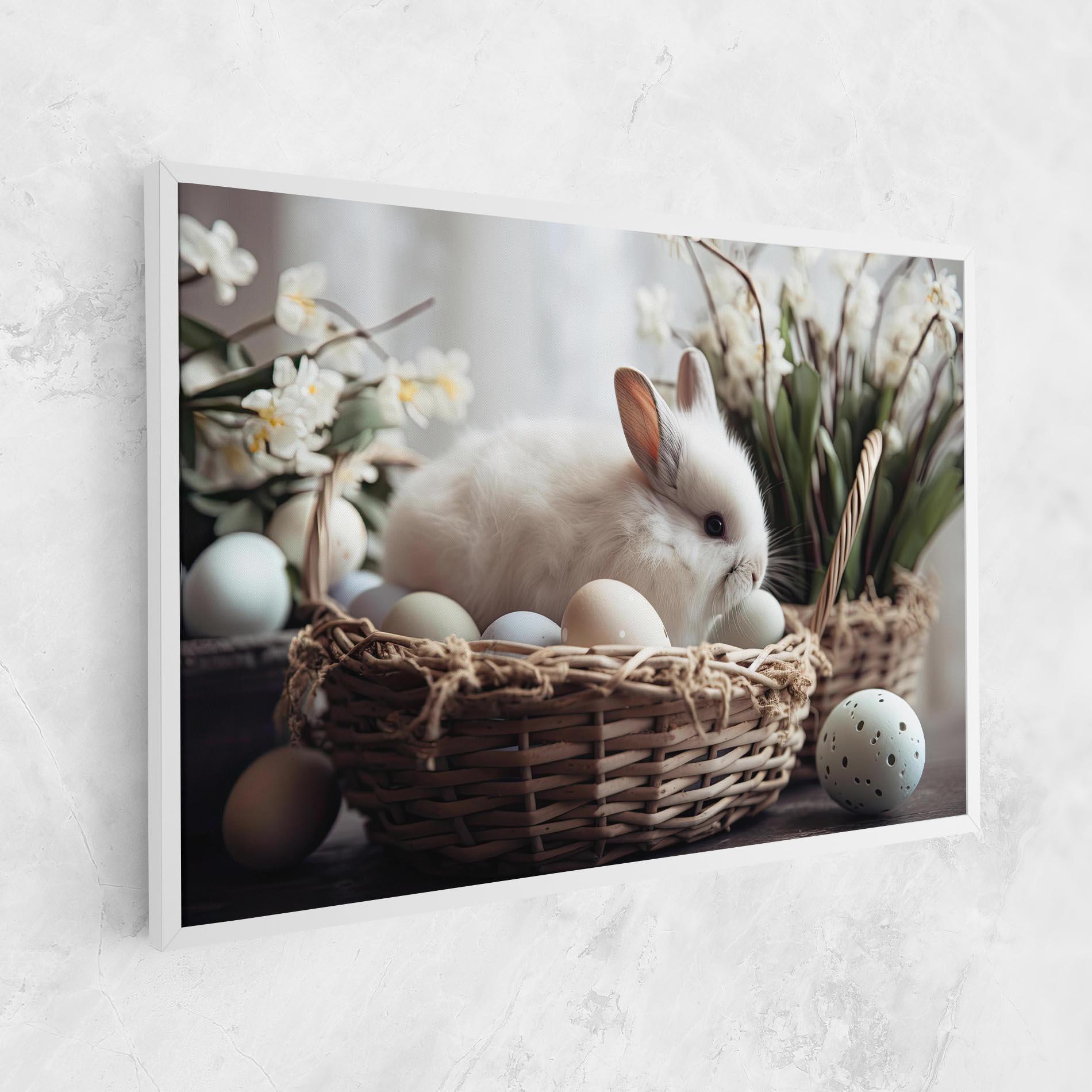 Tablou Canvas Cute White Easter Eggs mockup 1