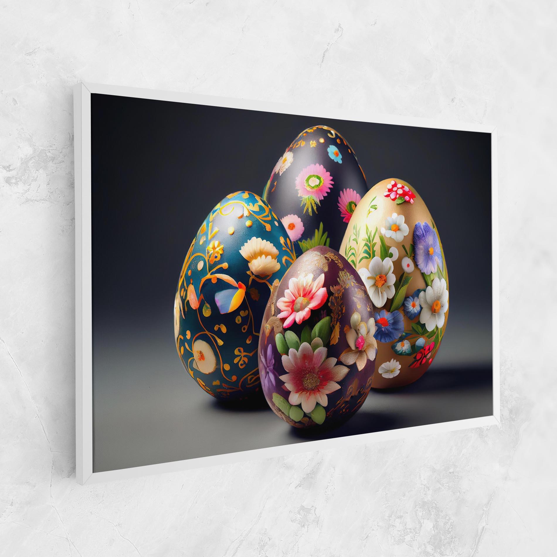 Tablou Canvas Easter Egs Flowers mockup 1