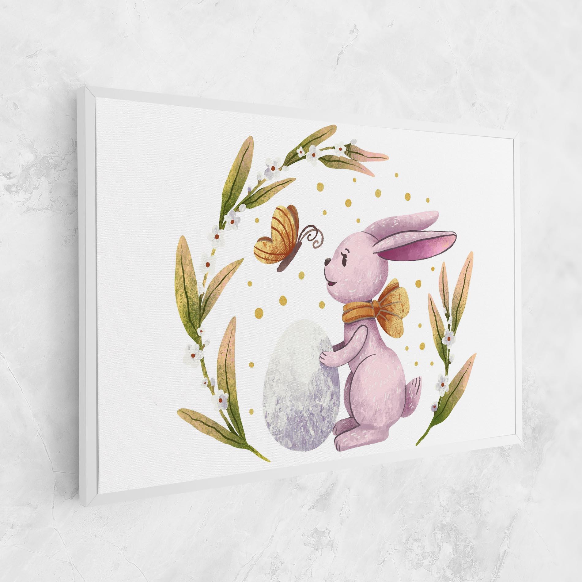 Tablou Canvas Easter Pink Bunny mockup 1