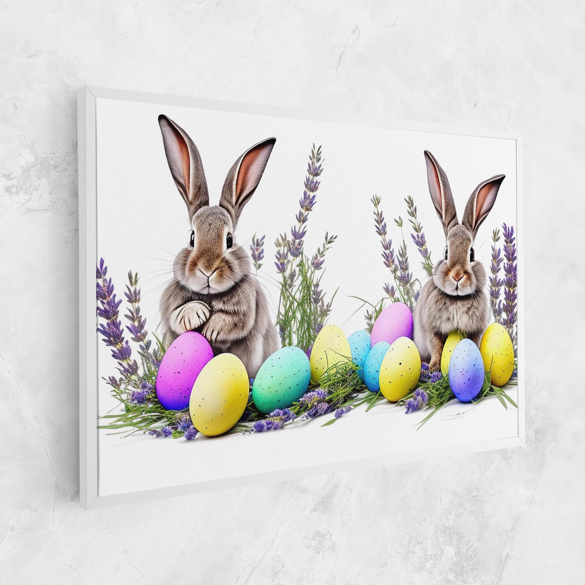 Tablou Canvas Flowers Easter Bunny mockup 1