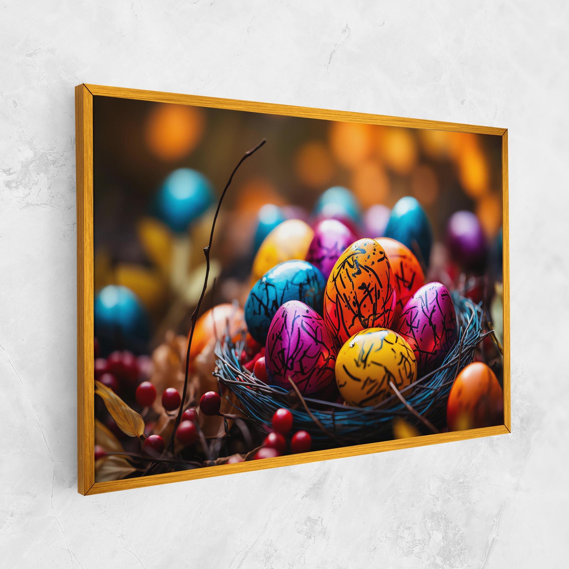 Tablou Canvas Colorful Easter Eggs mockup 1