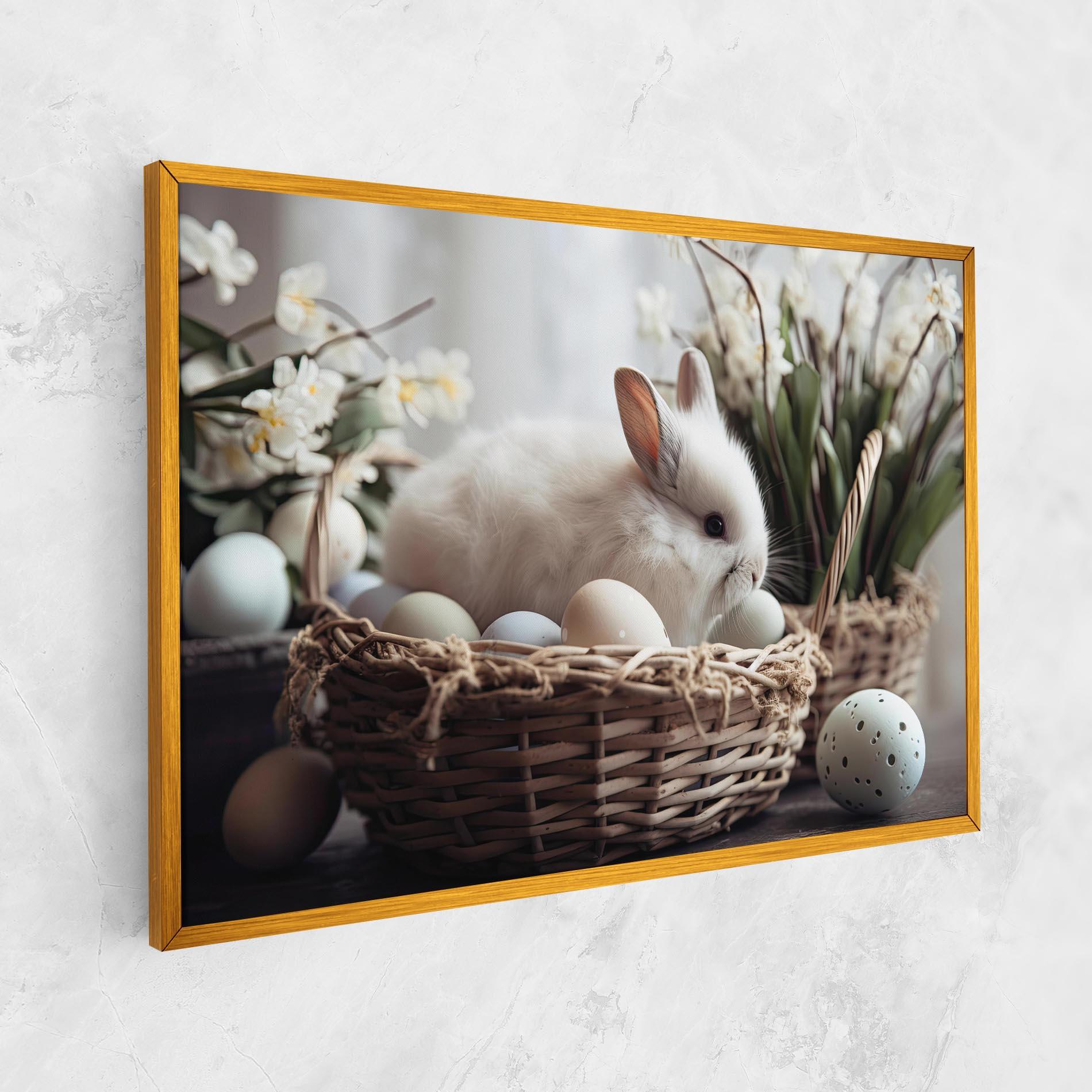 Tablou Canvas Cute White Easter Eggs mockup 1