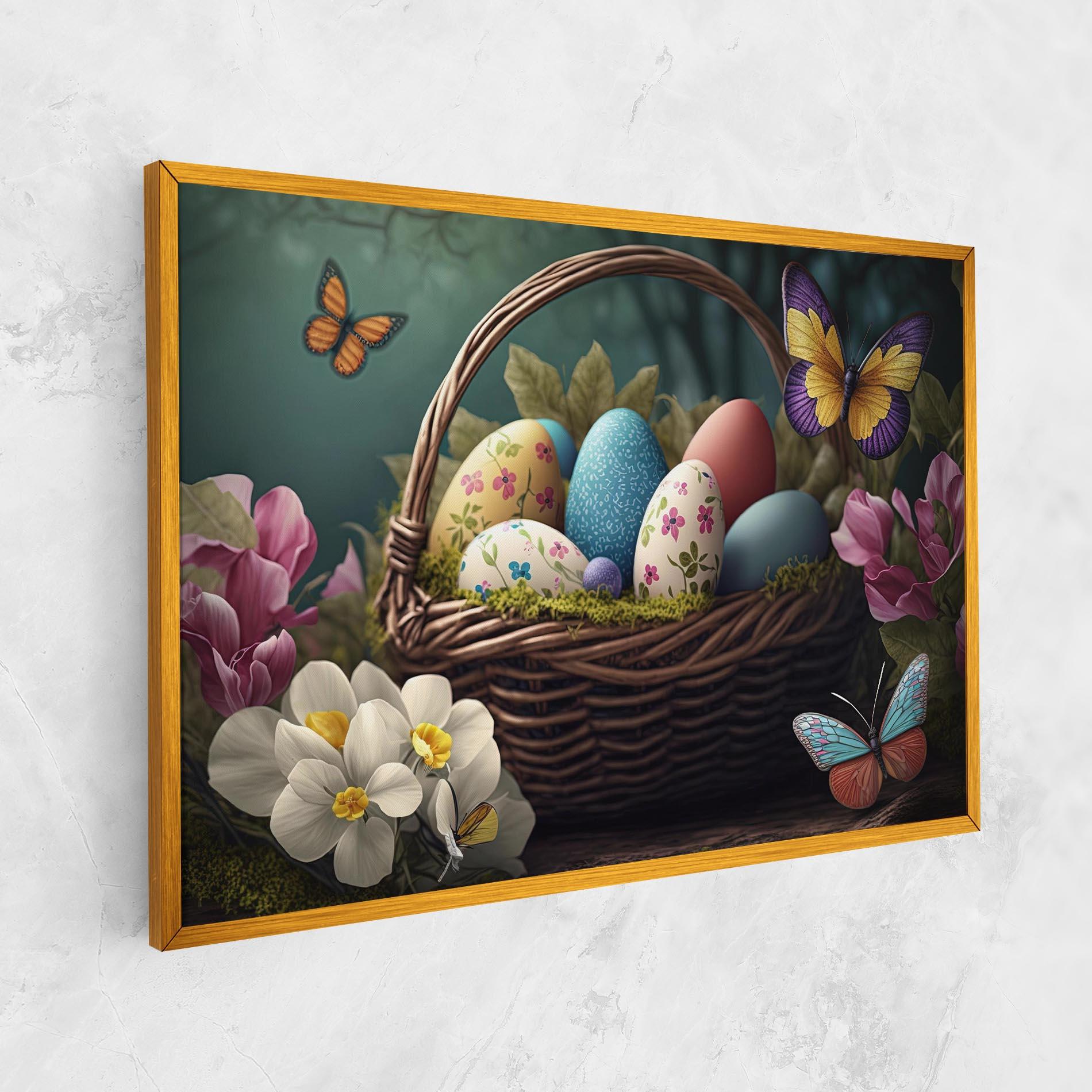 Tablou Canvas Easter Eggs Butterfly mockup 1