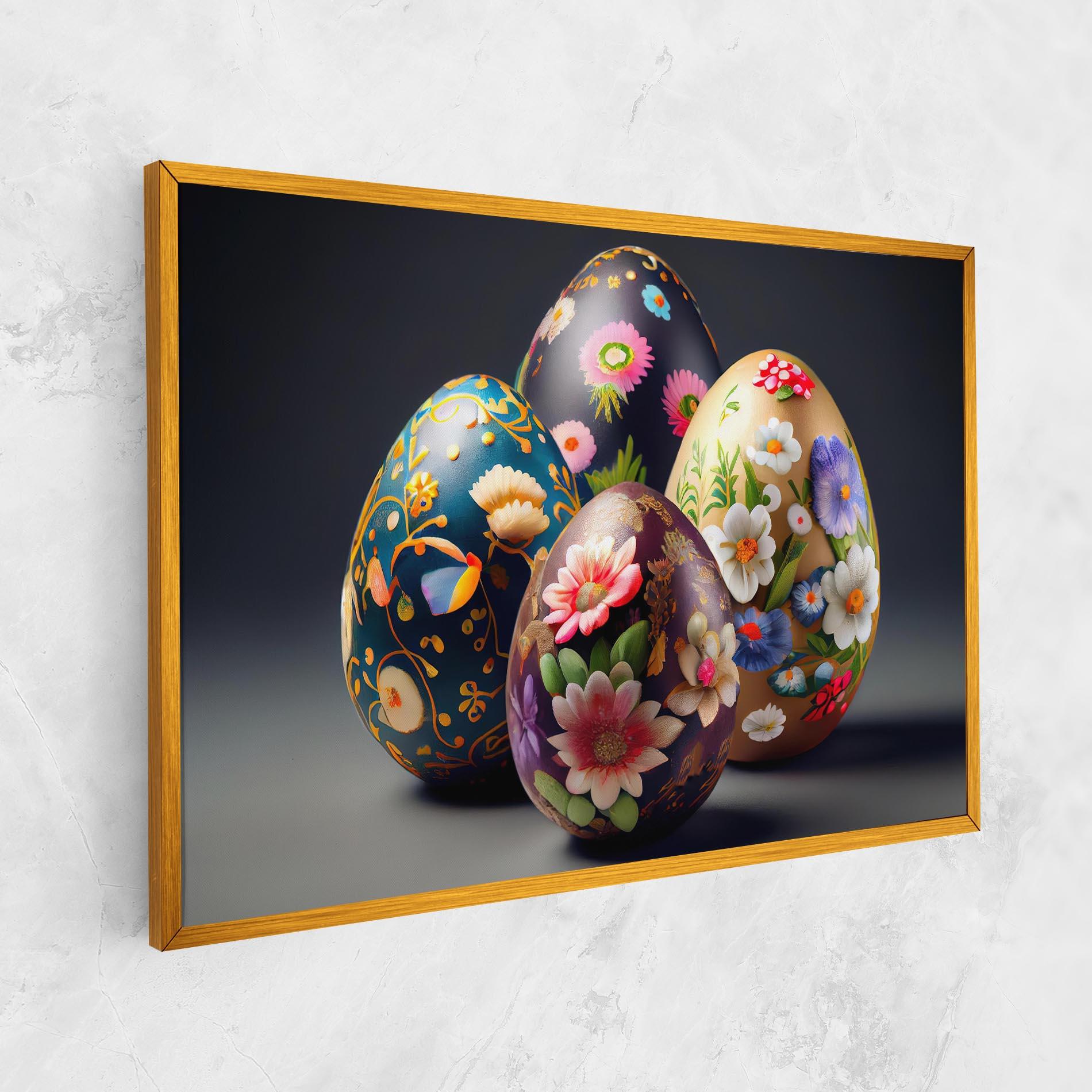 Tablou Canvas Easter Egs Flowers mockup 1