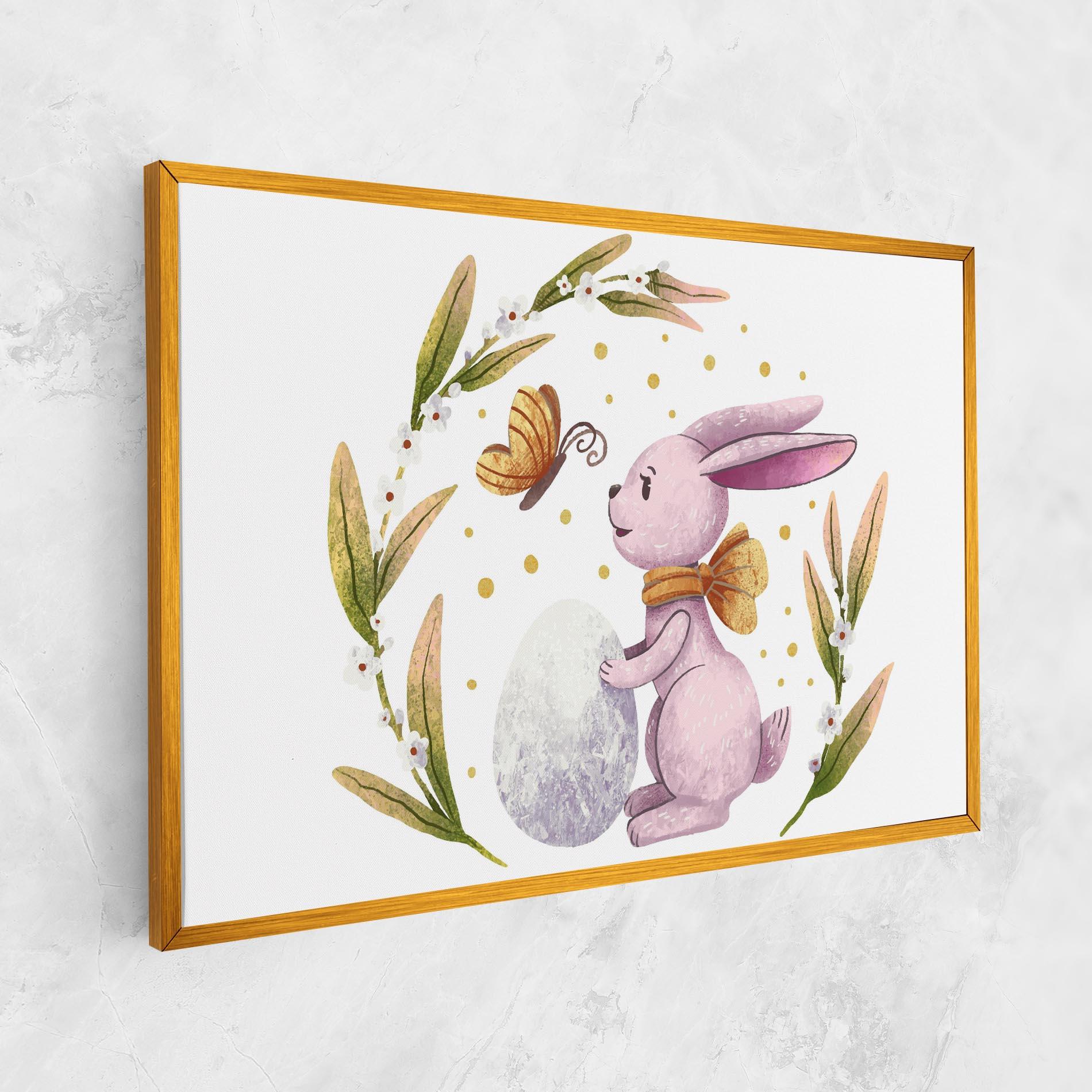 Tablou Canvas Easter Pink Bunny mockup 1