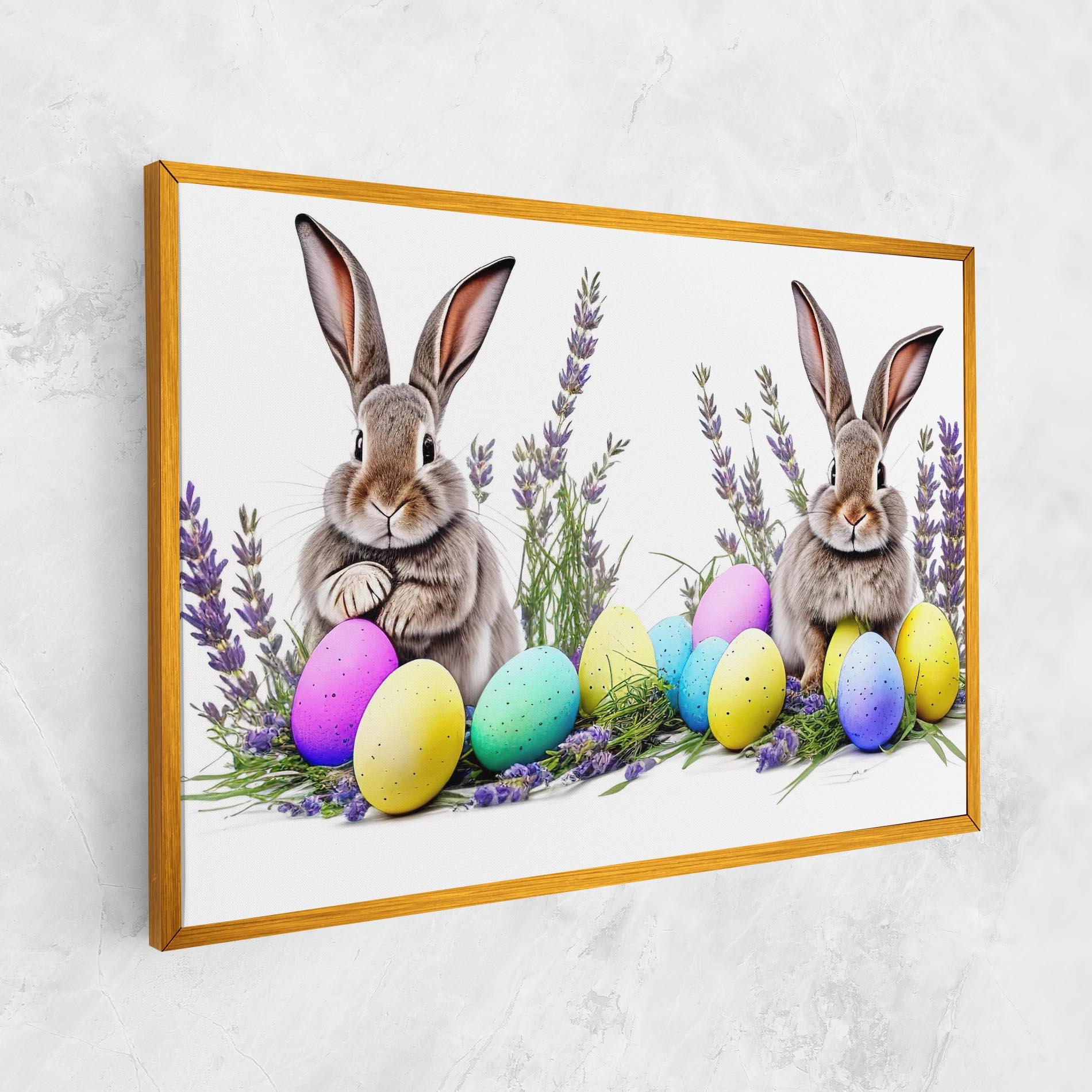 Tablou Canvas Flowers Easter Bunny mockup 1