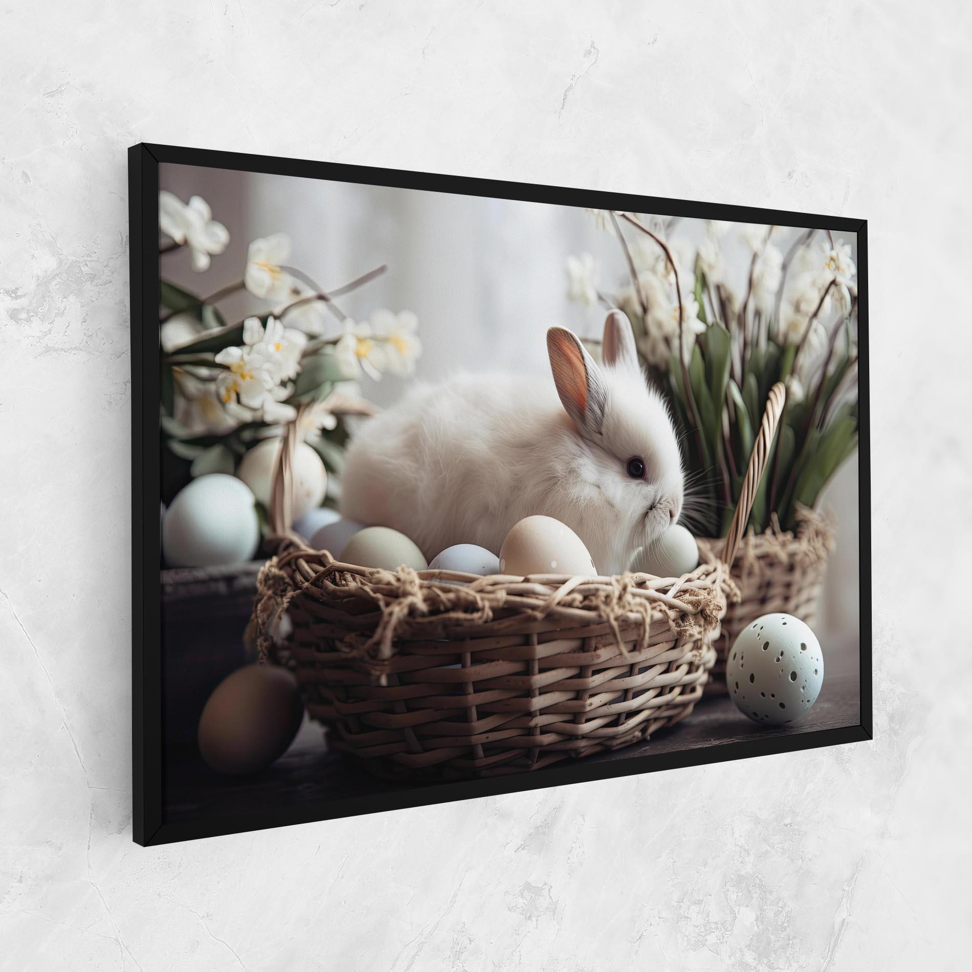 Tablou Canvas Cute White Easter Eggs mockup 1
