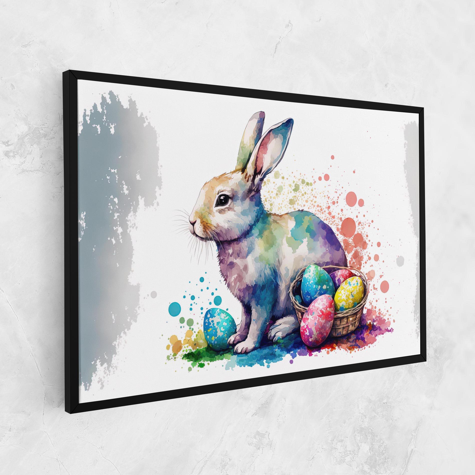 Tablou Canvas Easter Bunny Watercolor mockup 1