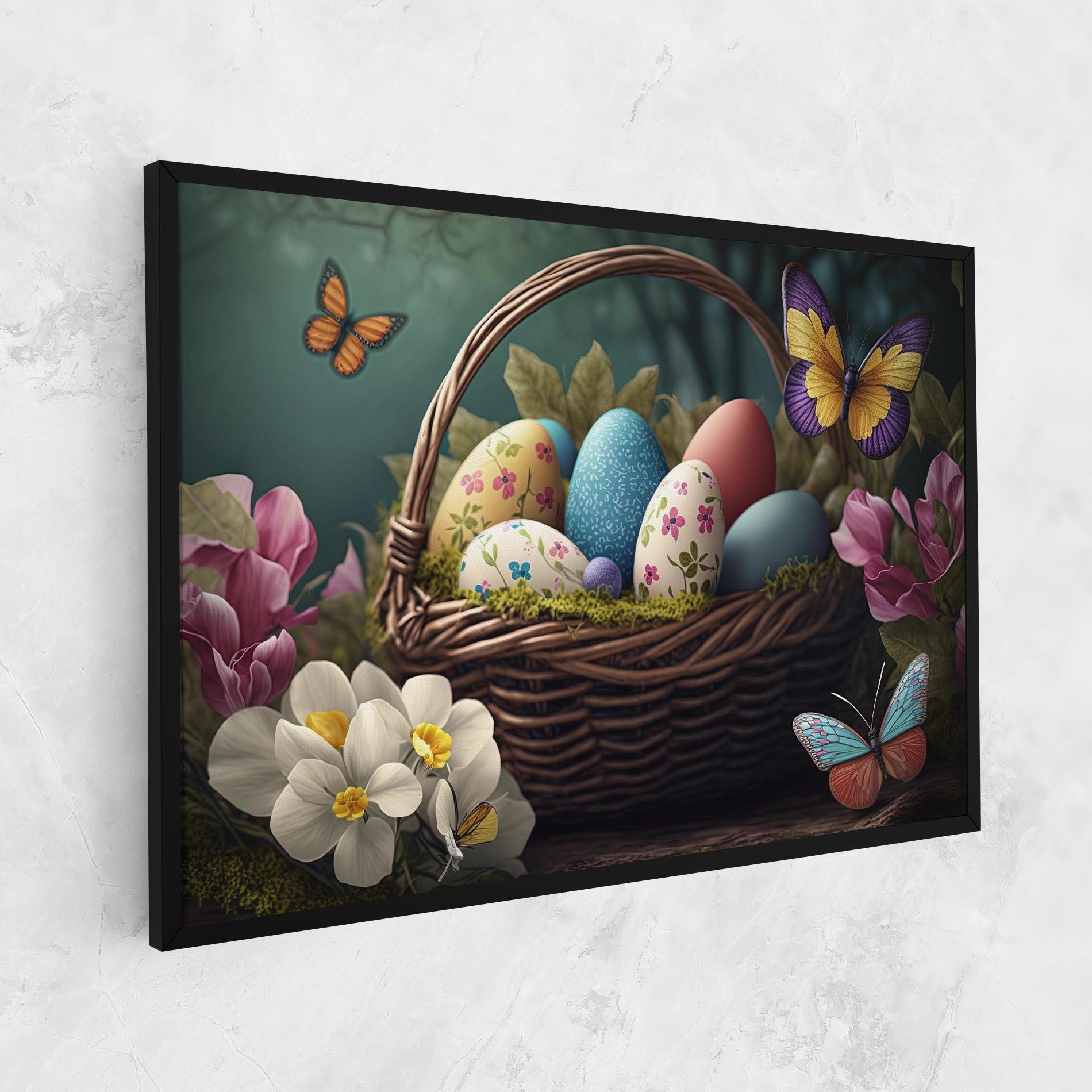 Tablou Canvas Easter Eggs Butterfly mockup 1