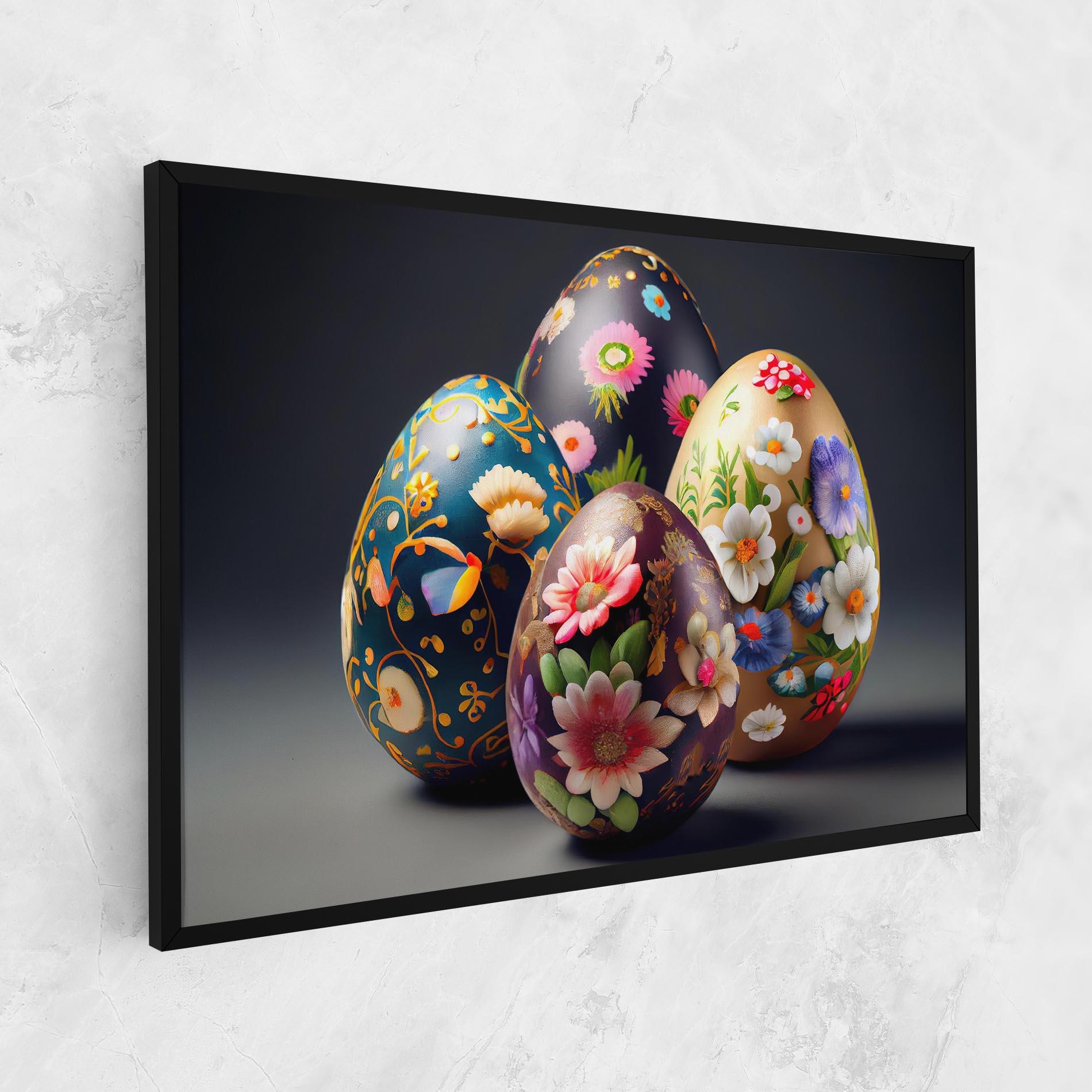 Tablou Canvas Easter Egs Flowers mockup 1