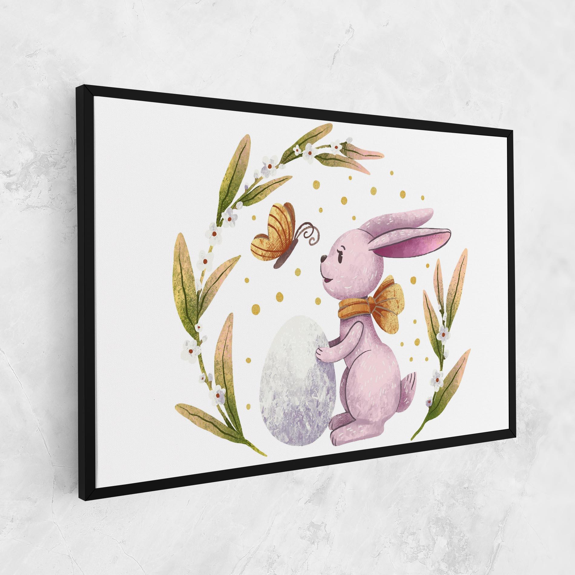 Tablou Canvas Easter Pink Bunny mockup 1