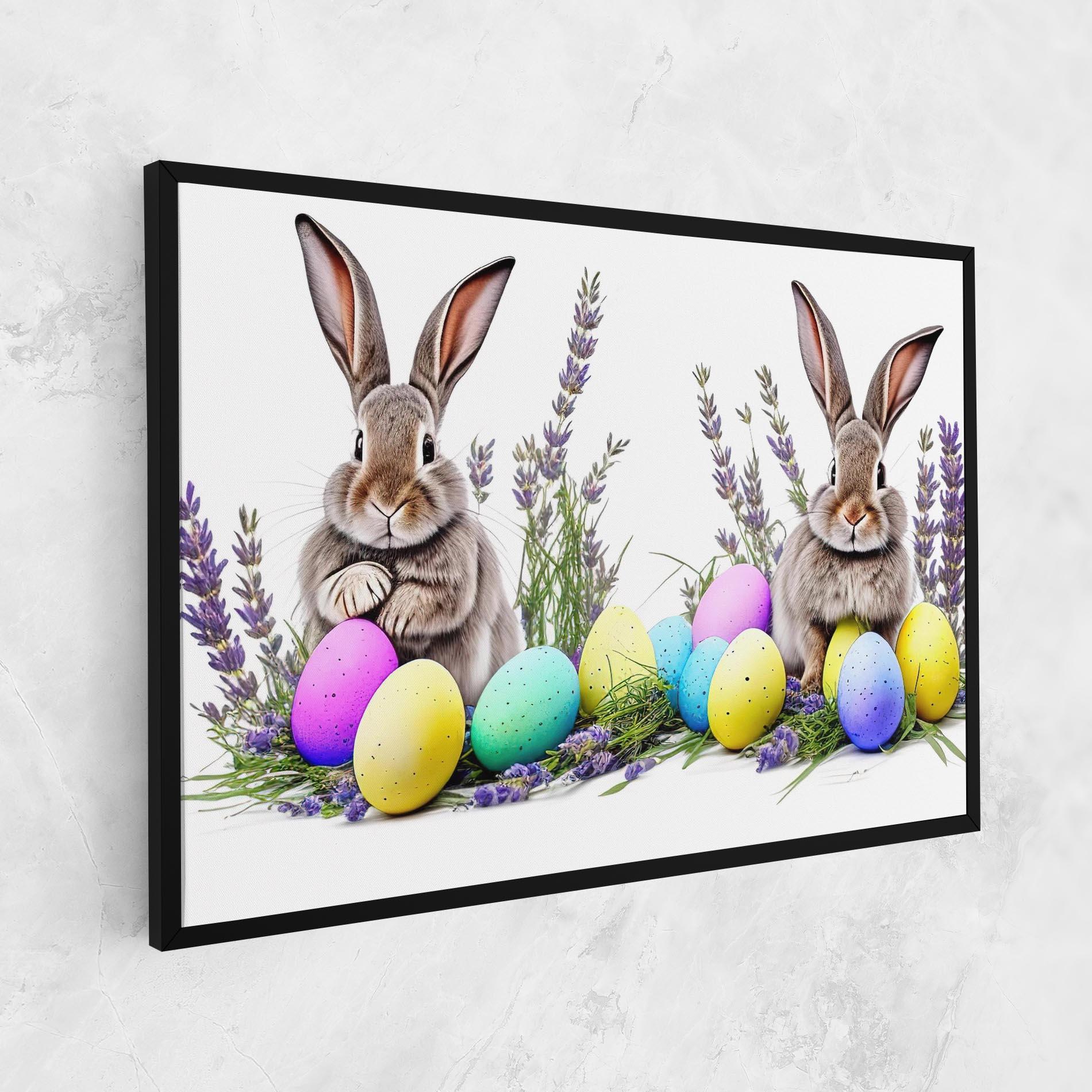 Tablou Canvas Flowers Easter Bunny mockup 1