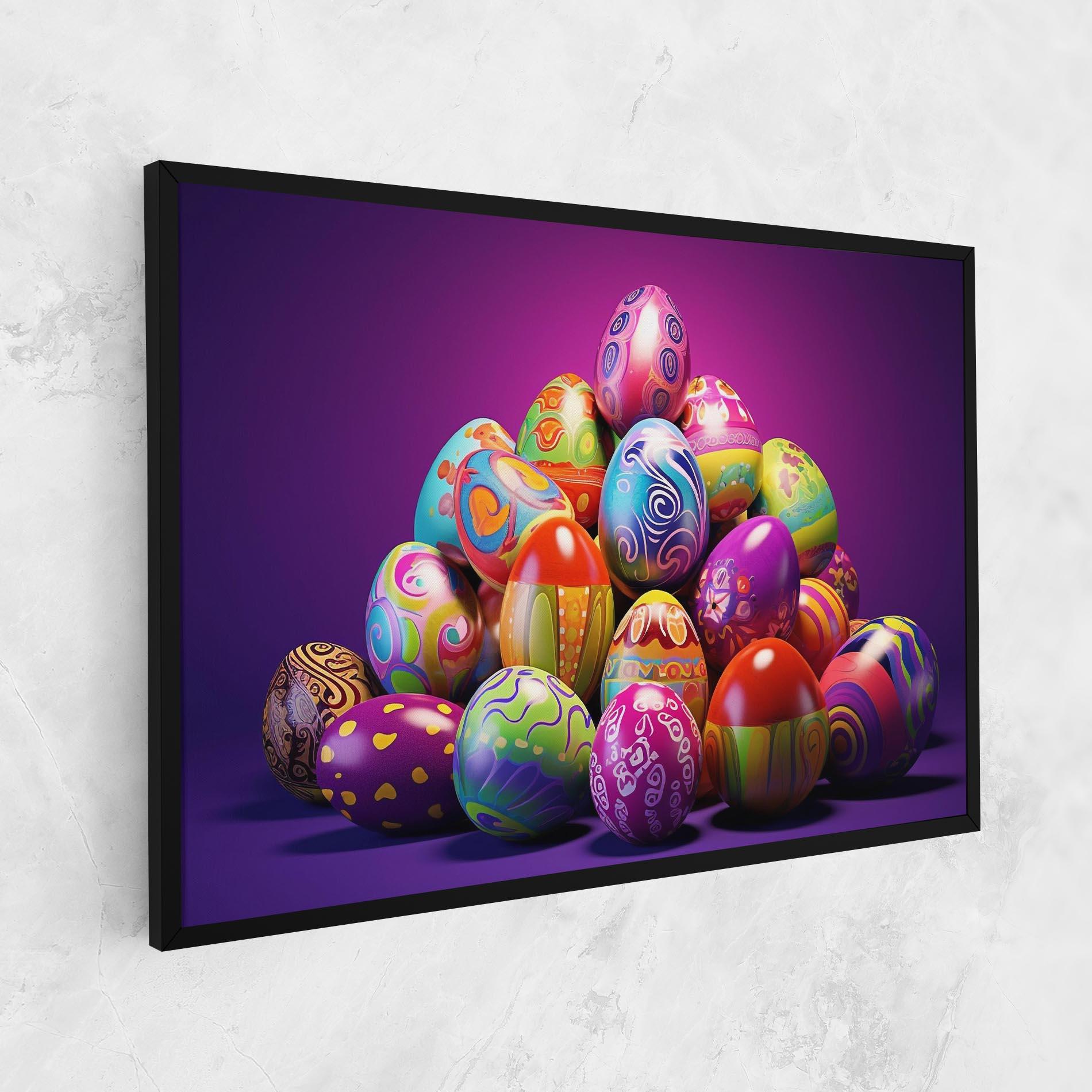 Tablou Canvas Pile Colorful Eggs mockup 1