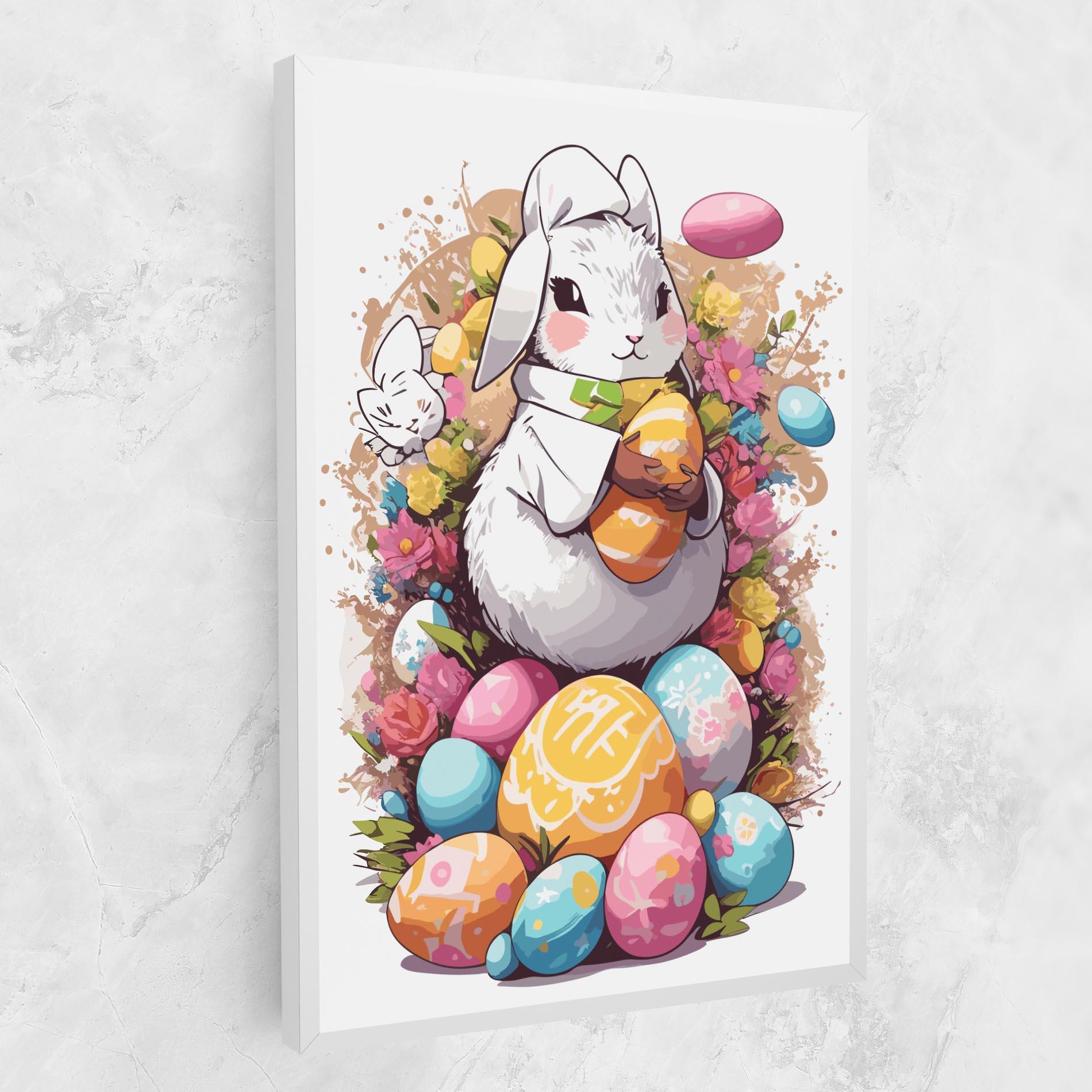 Tablou Canvas White Easter Bunny mockup 1