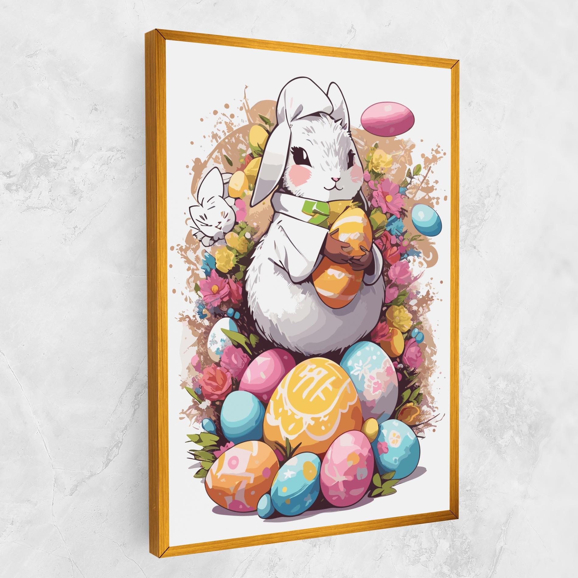 Tablou Canvas White Easter Bunny mockup 1