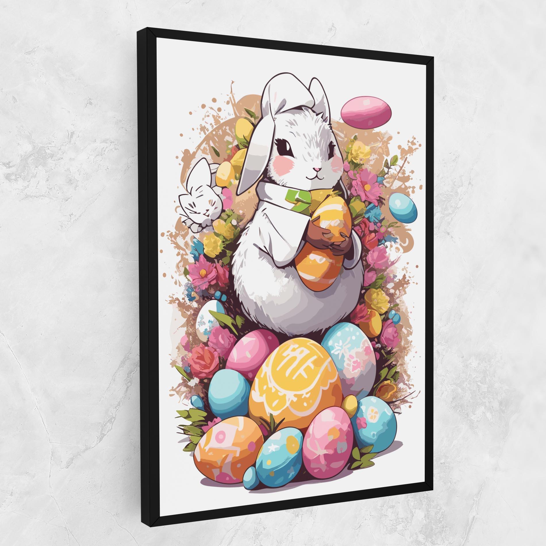 Tablou Canvas White Easter Bunny mockup 1