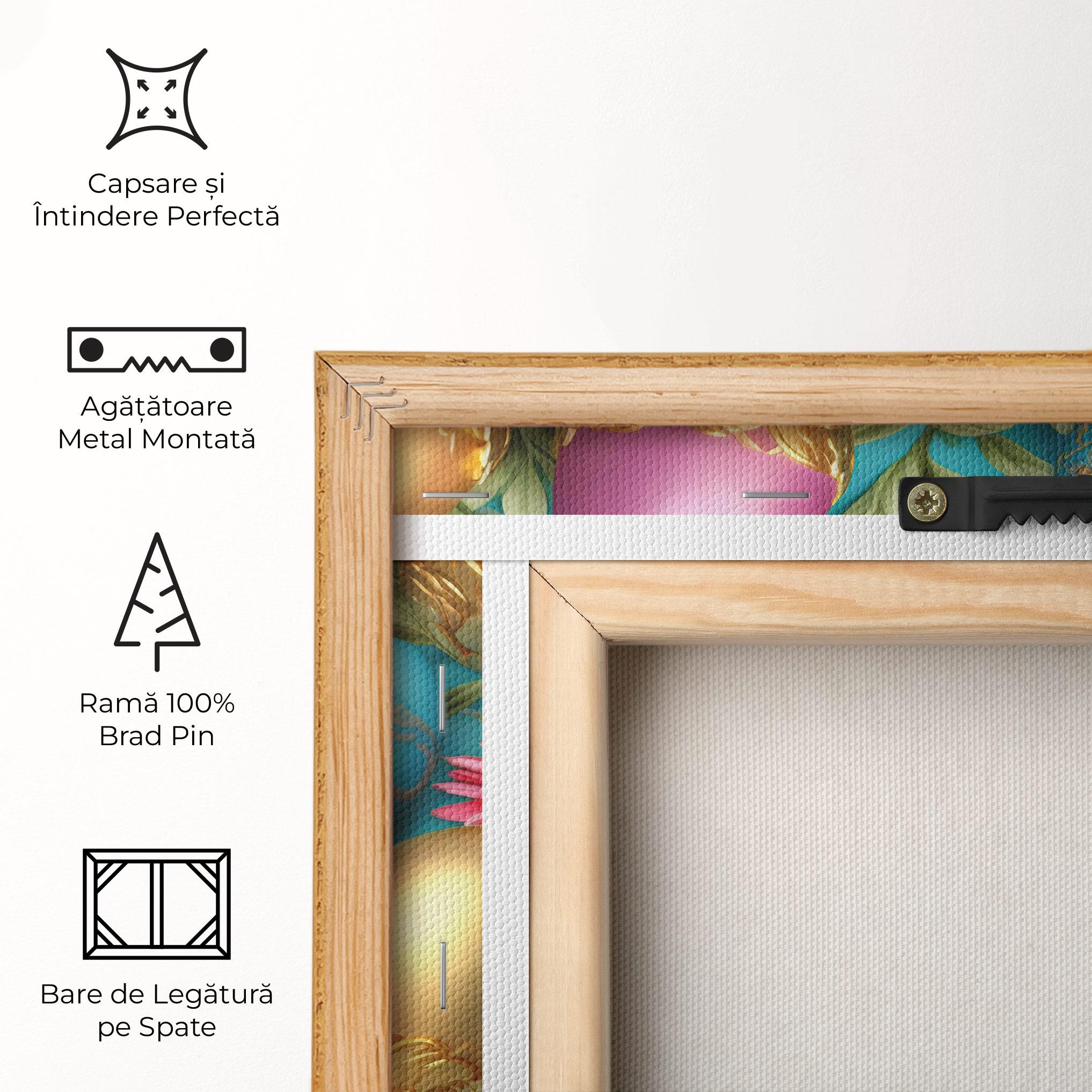 Tablou Canvas Blue Pink Easter Egs mockup 5