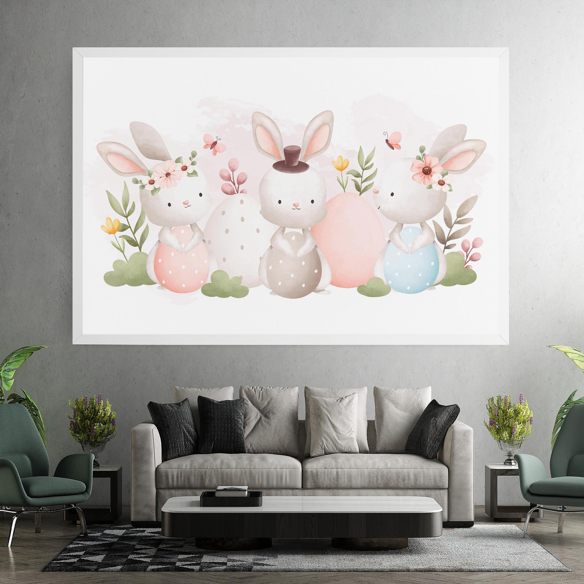 Tablou Canvas Bunny With Hat mockup 7