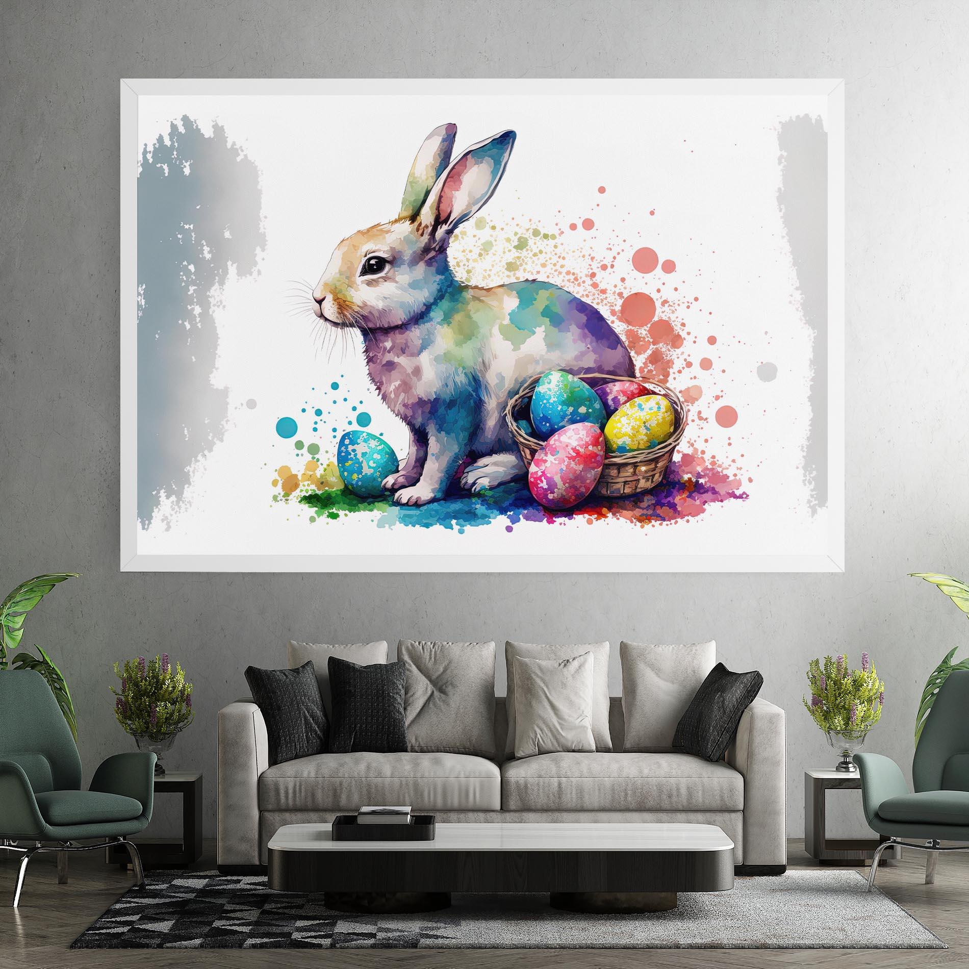 Tablou Canvas Easter Bunny Watercolor mockup 7