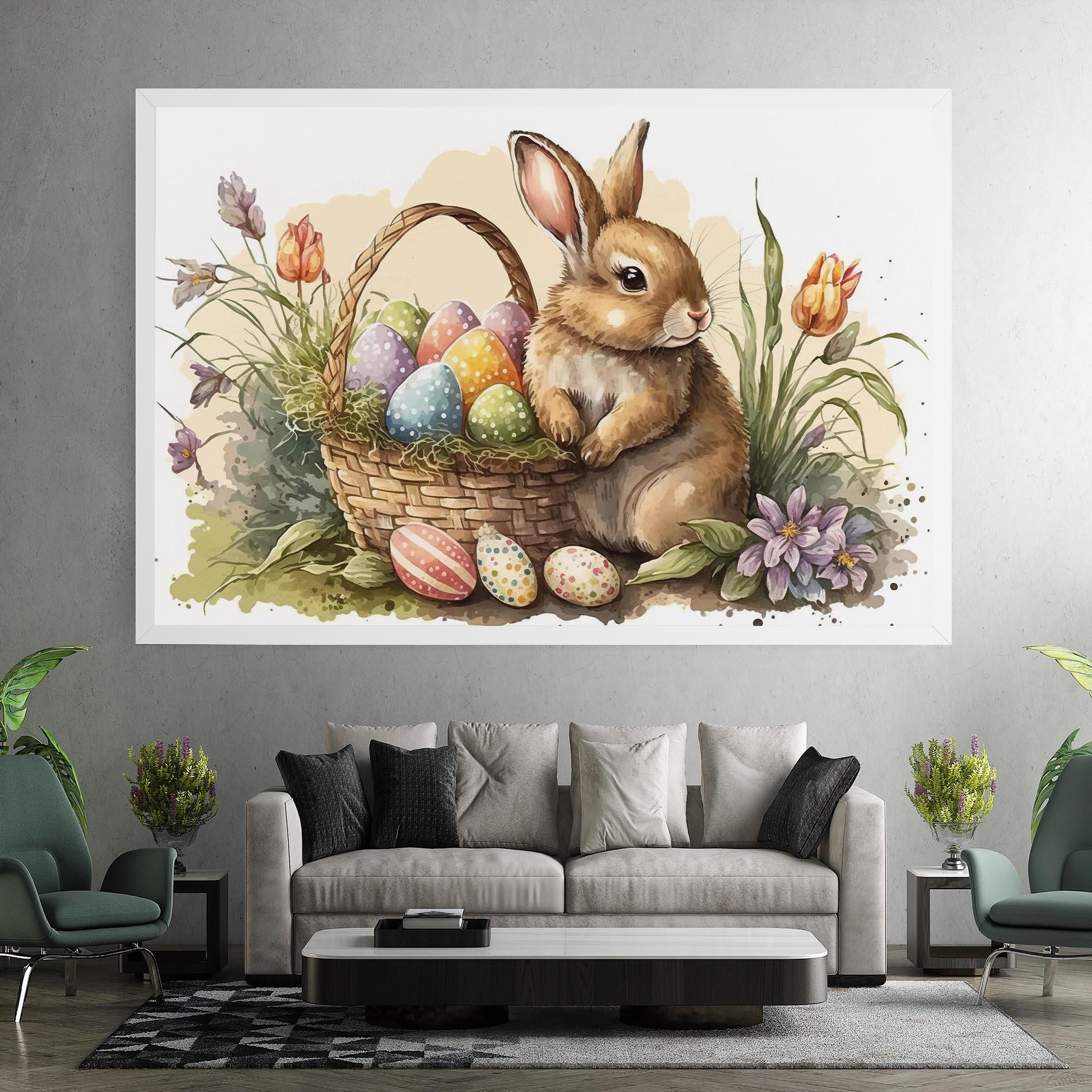 Tablou Canvas Eggs Baby Bunny mockup 7