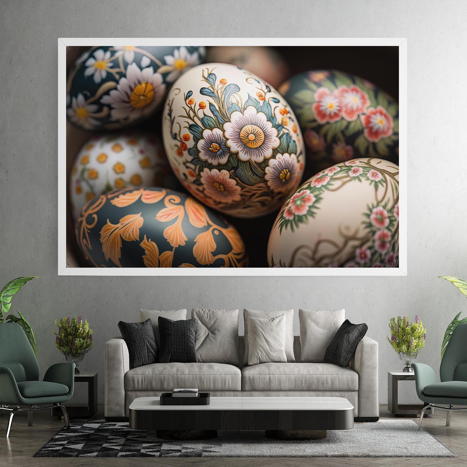 Tablou Canvas Floral Painted Eggs mockup 7