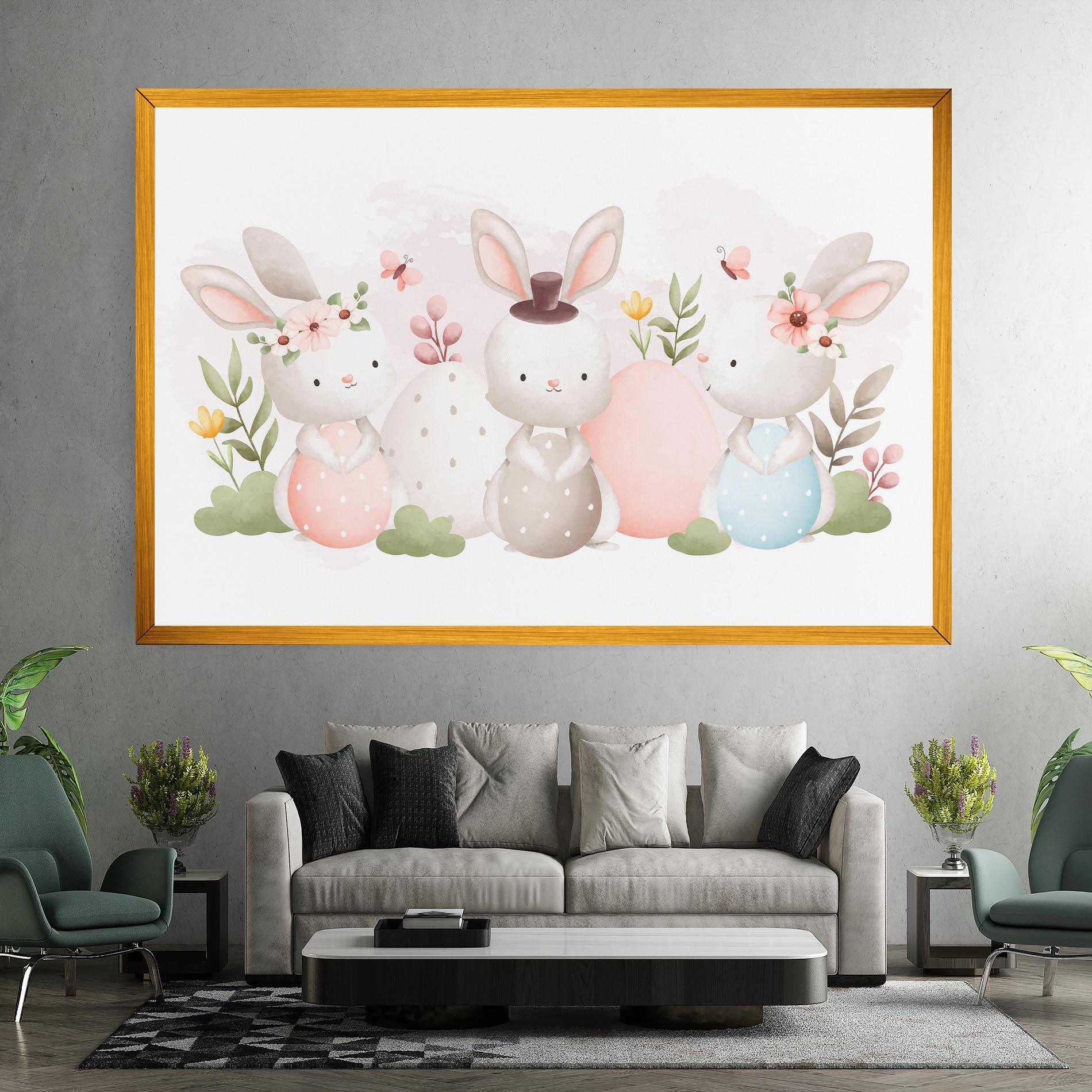 Tablou Canvas Bunny With Hat mockup 7