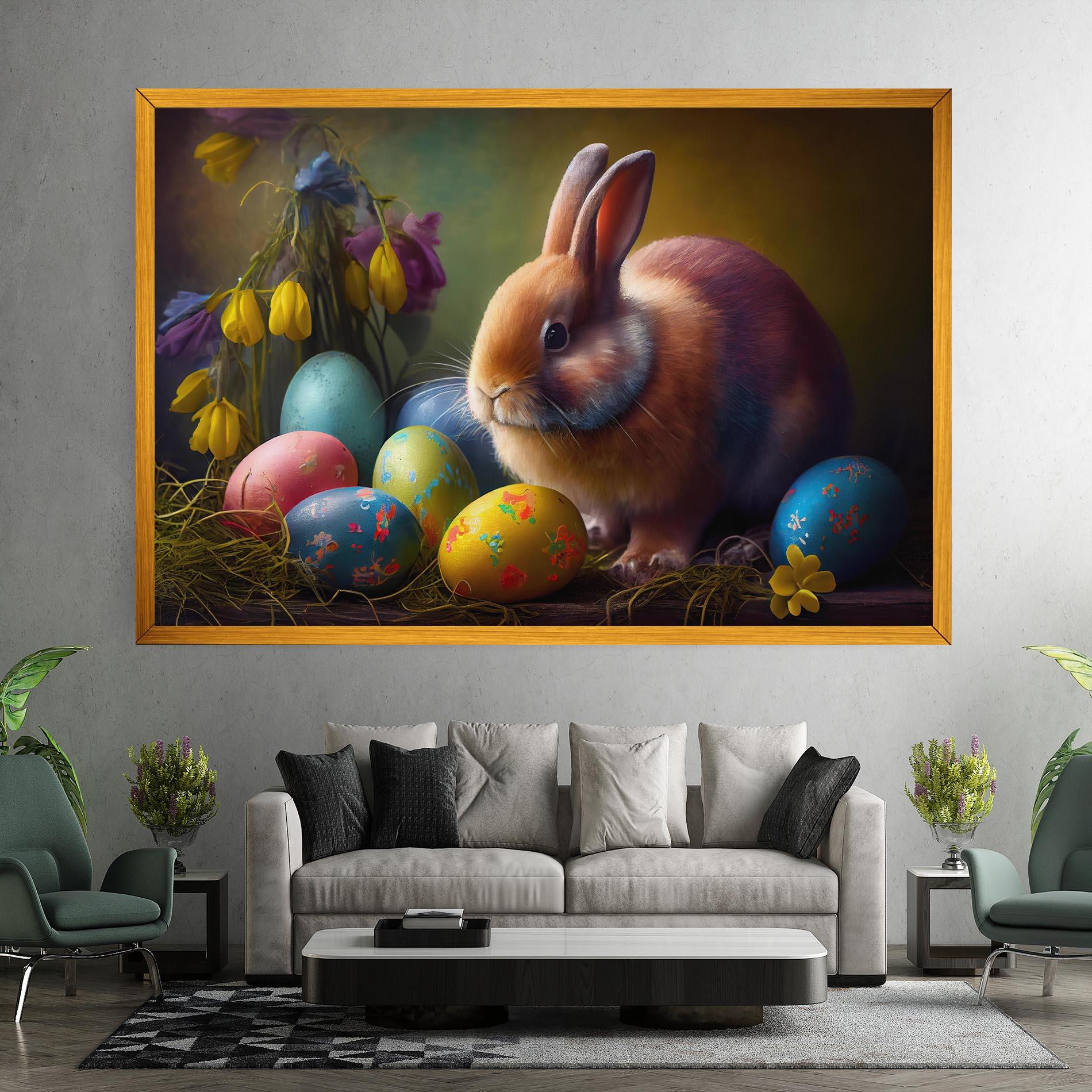 Tablou Canvas Easter Cute Rabbit mockup 7
