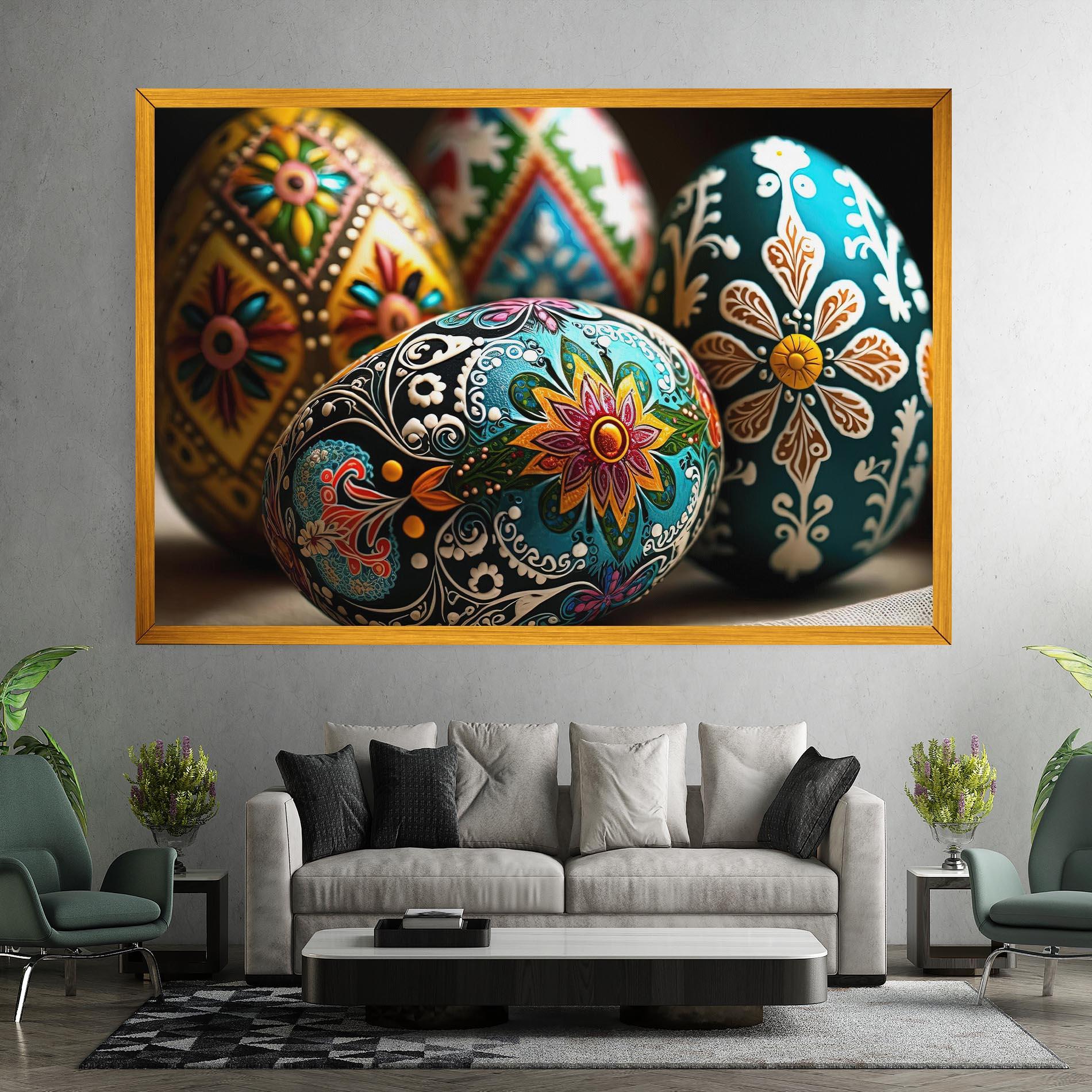 Tablou Canvas Easter Eggs Ornament mockup 7