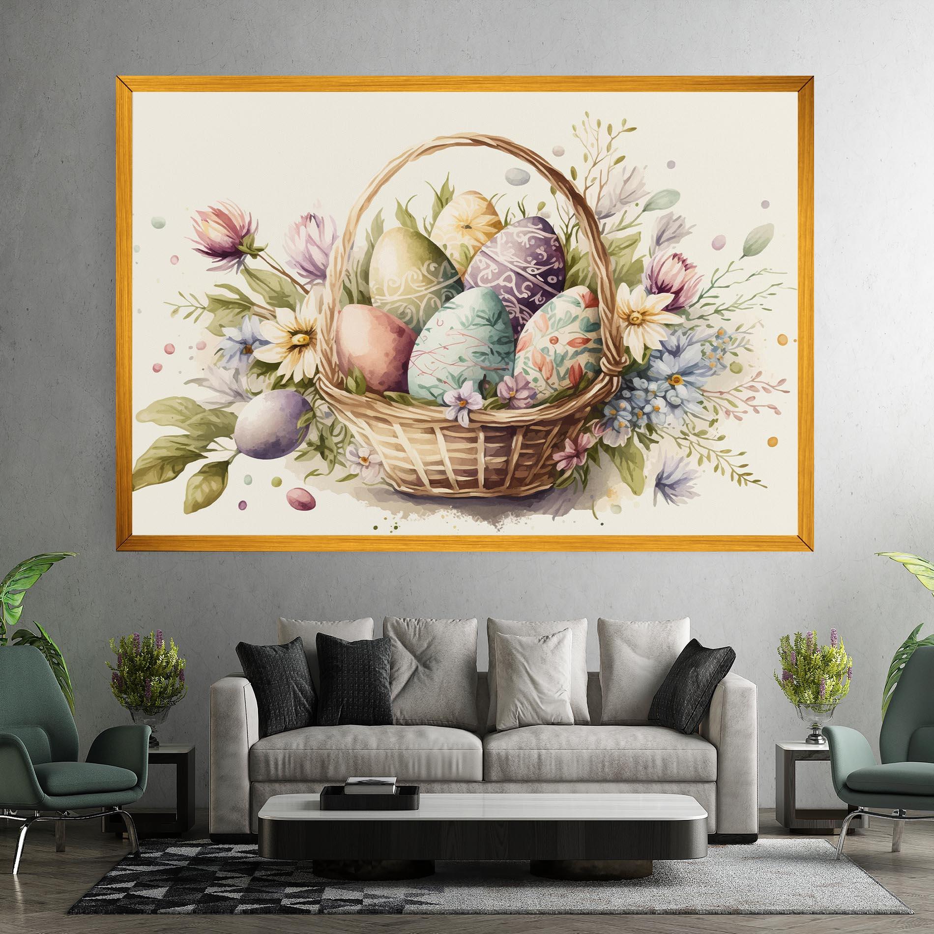 Tablou Canvas Eggs Basket mockup 7