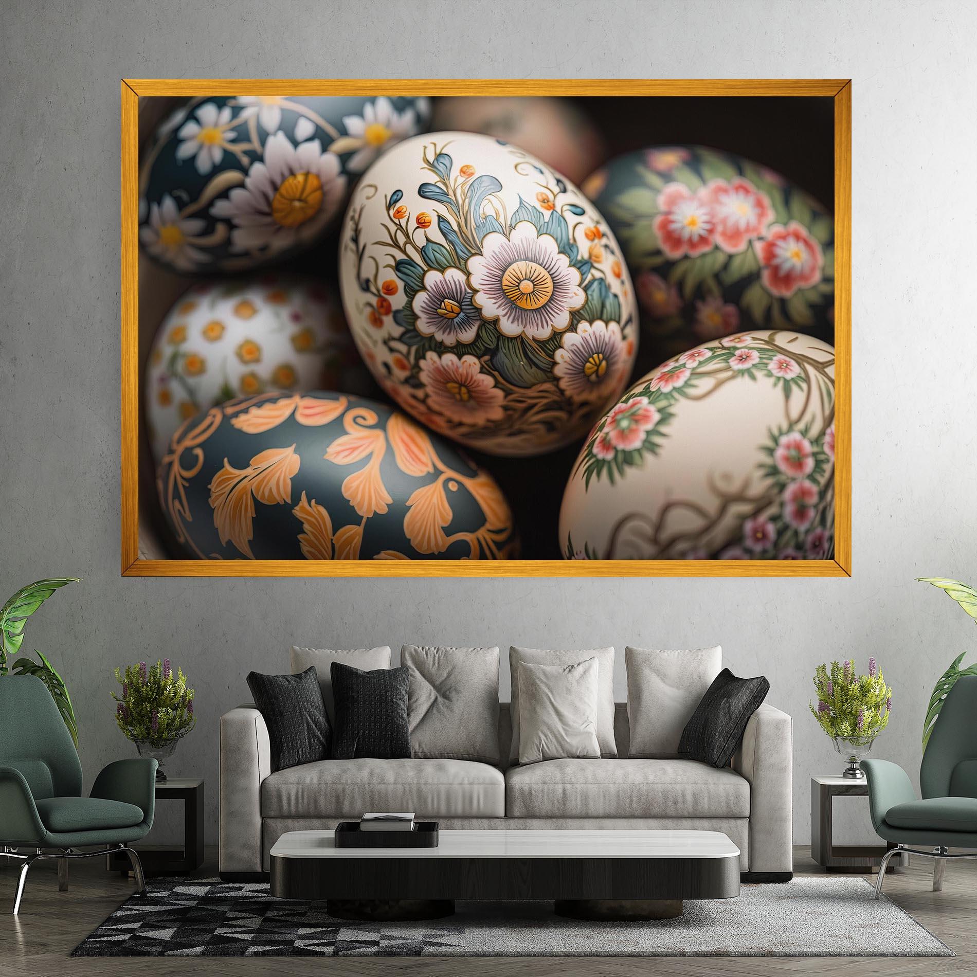 Tablou Canvas Floral Painted Eggs mockup 7