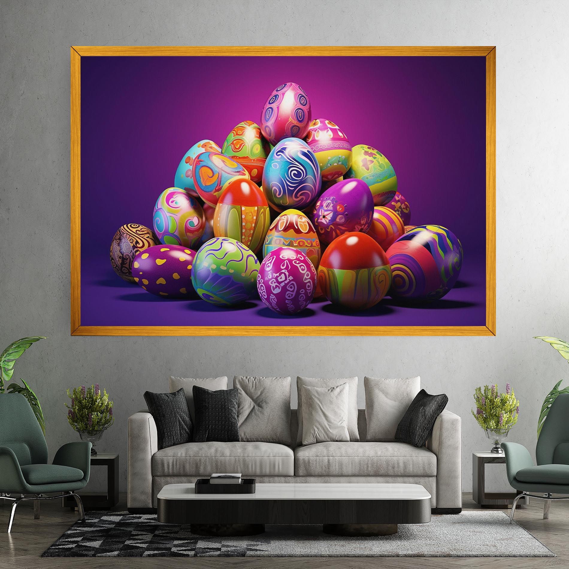 Pile Colorful Eggs mockup 7