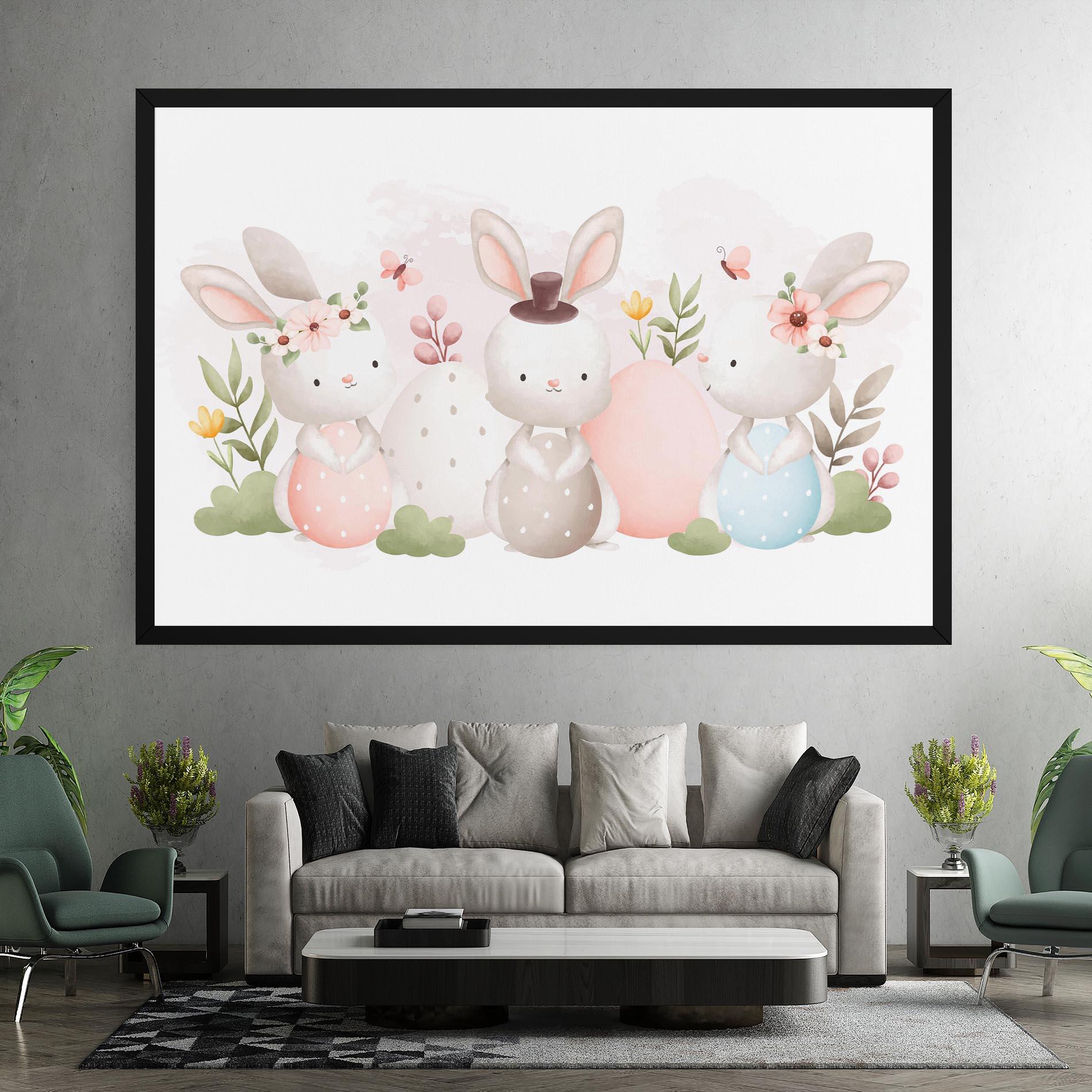 Tablou Canvas Bunny With Hat mockup 7