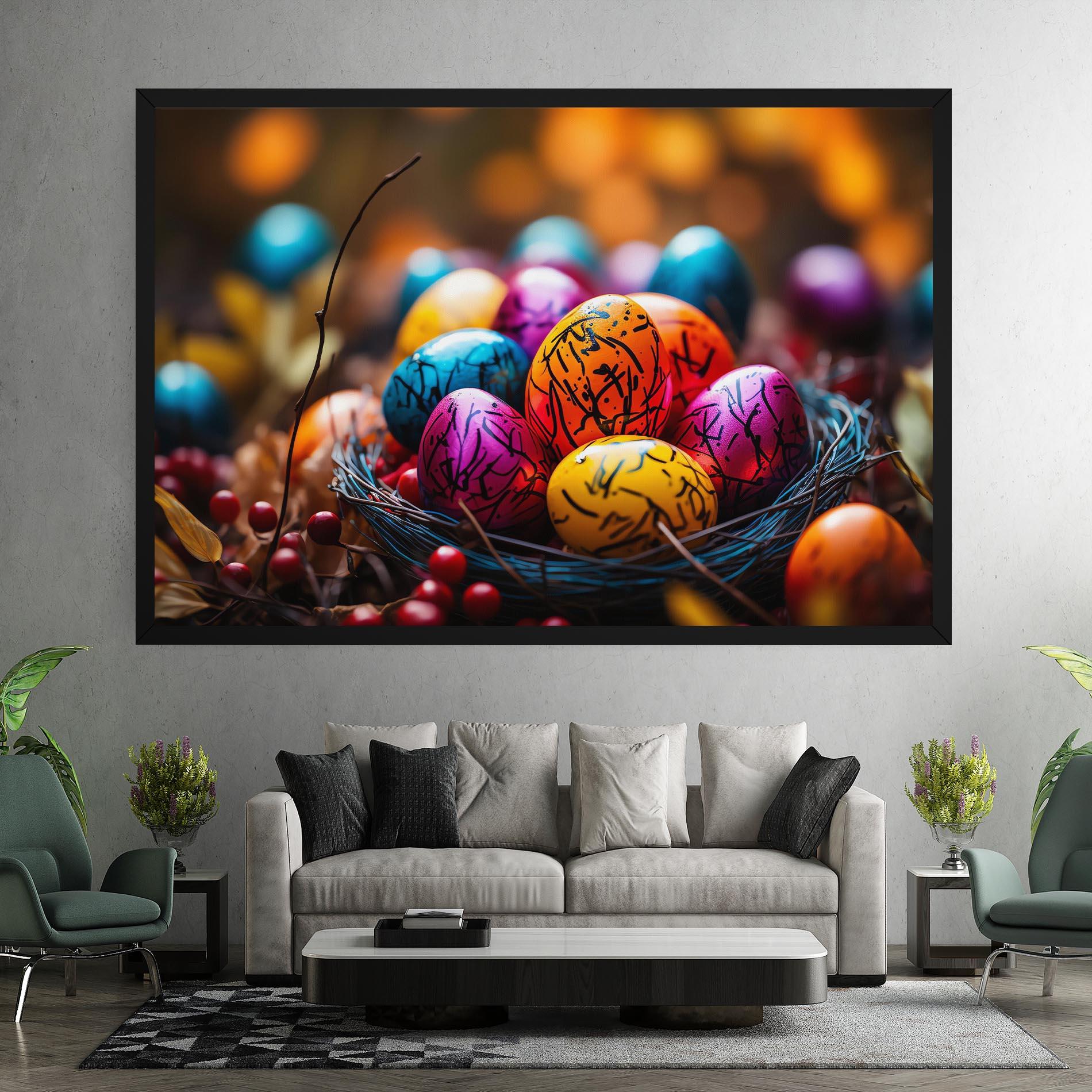 Tablou Canvas Colorful Easter Eggs mockup 7