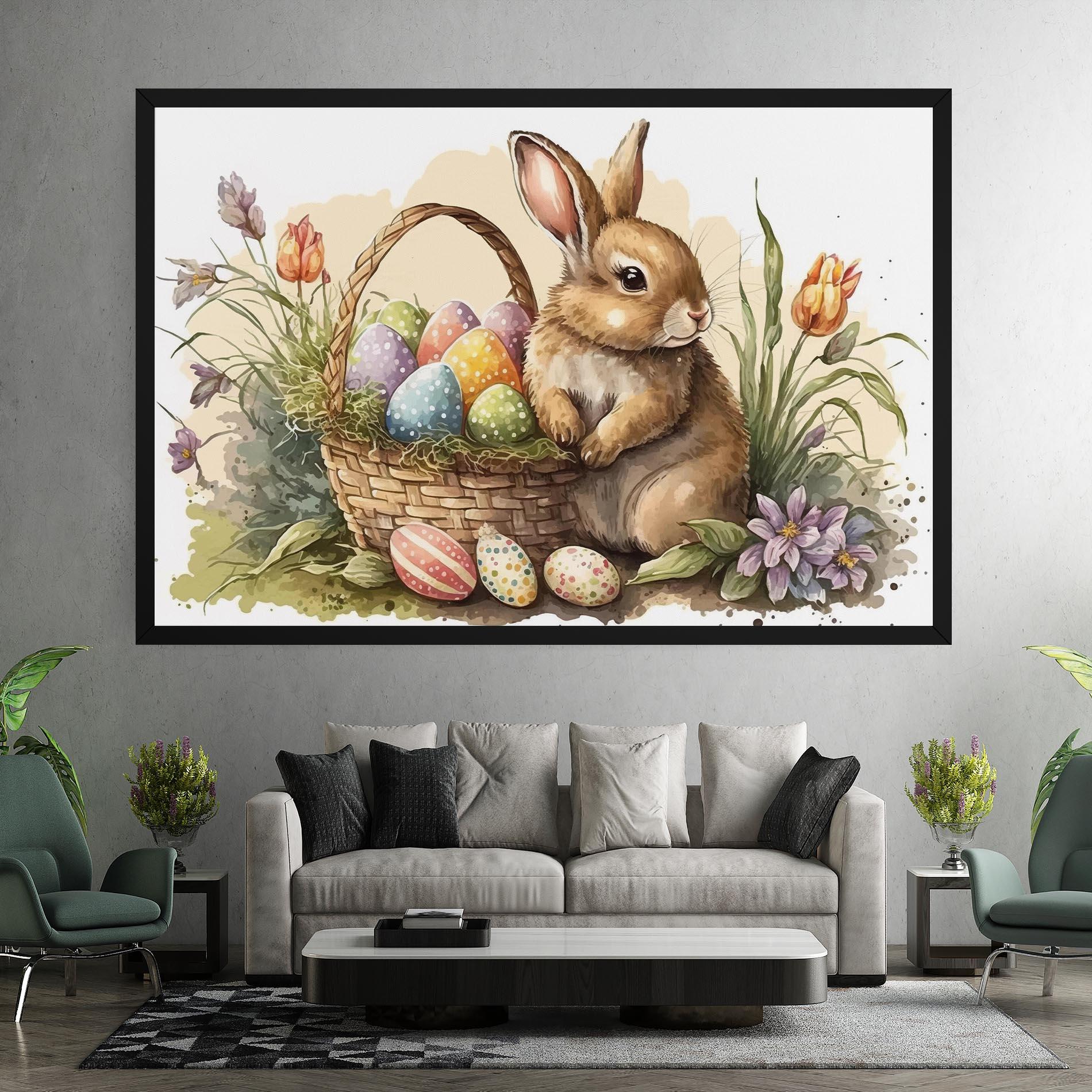 Tablou Canvas Eggs Baby Bunny mockup 7