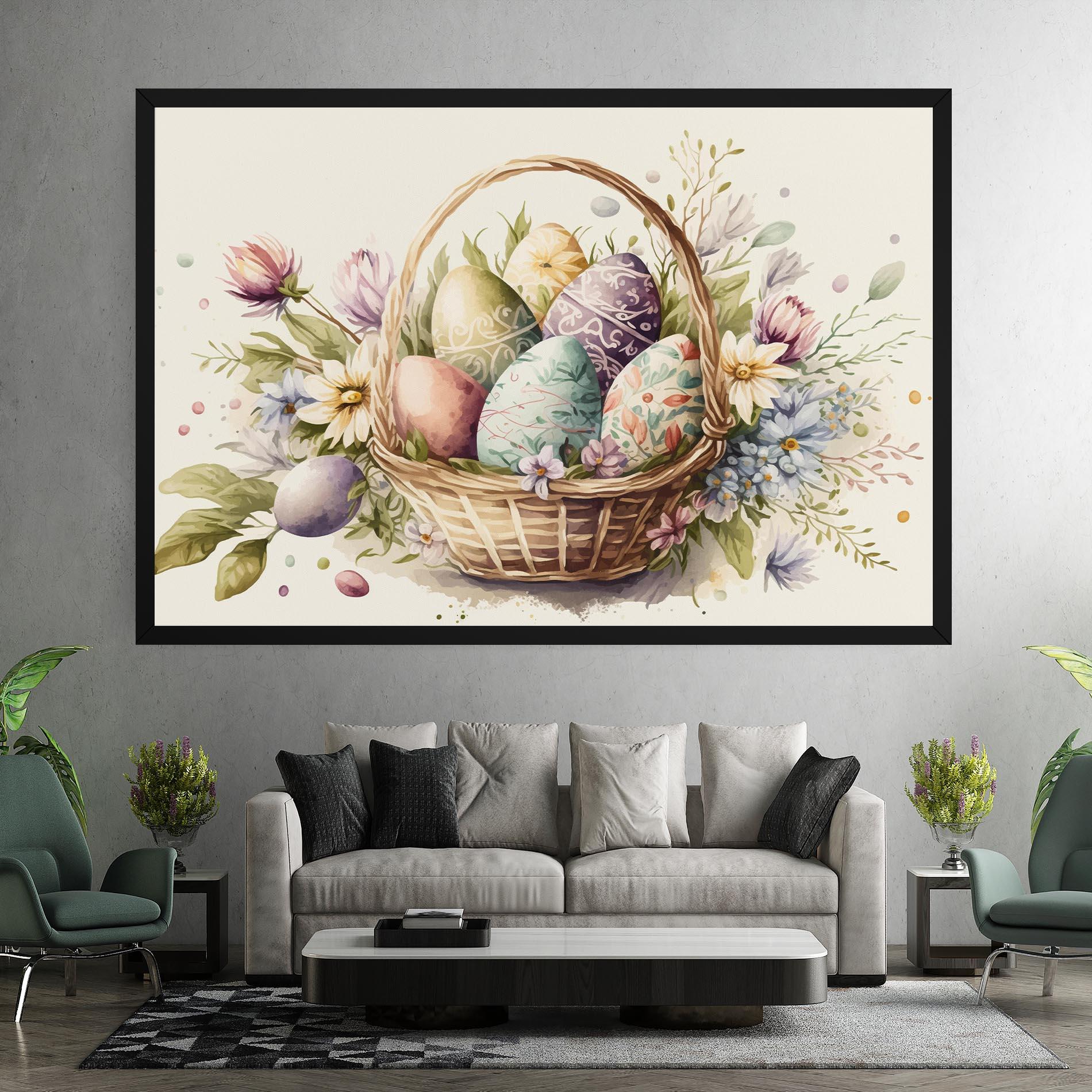 Tablou Canvas Eggs Basket mockup 7